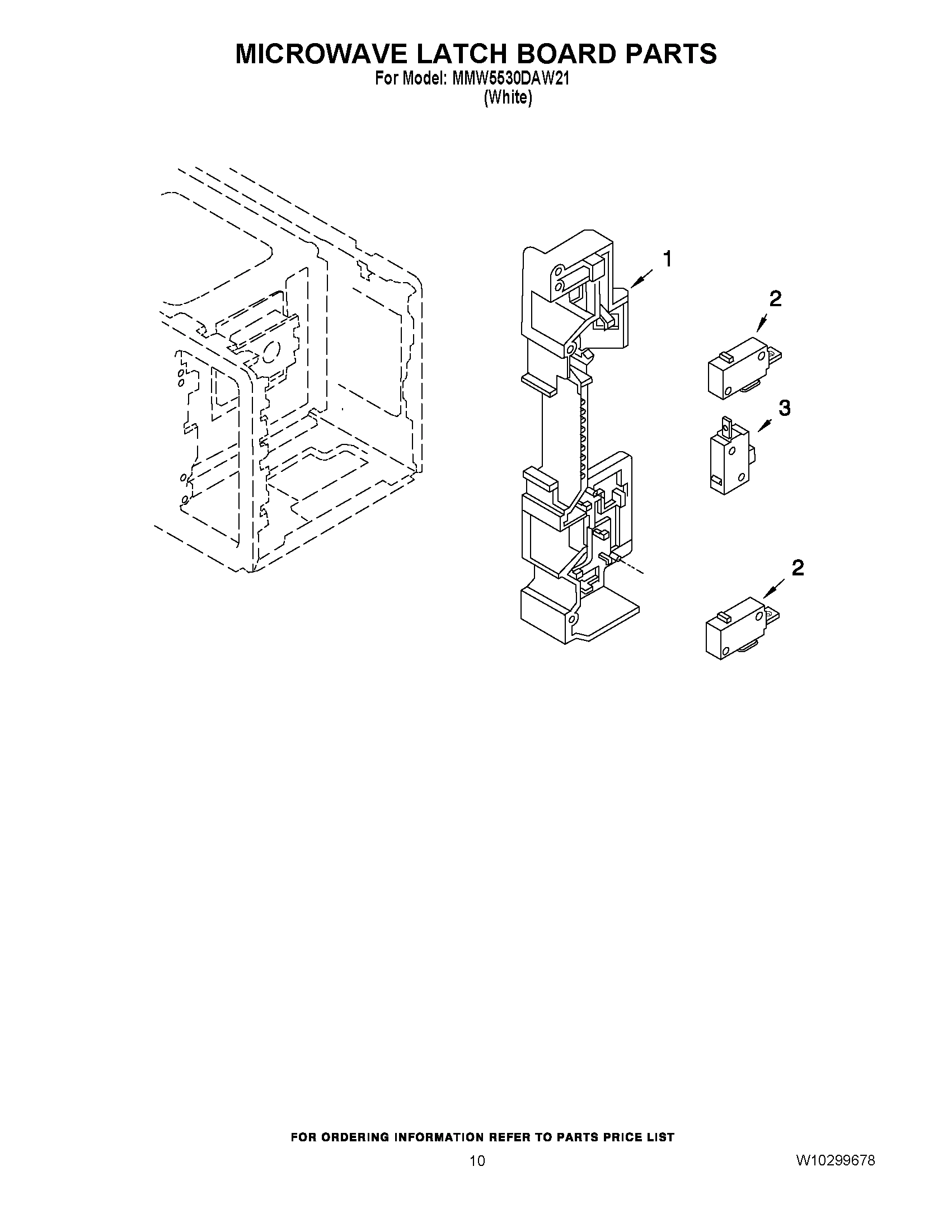 08 - MICROWAVE LATCH BOARD PARTS