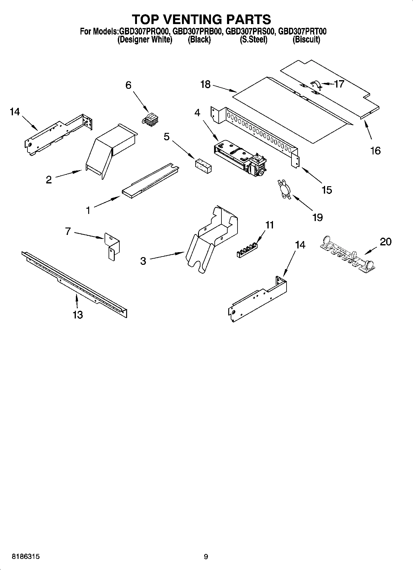 07 - TOP VENTING PARTS, OPTIONAL PARTS