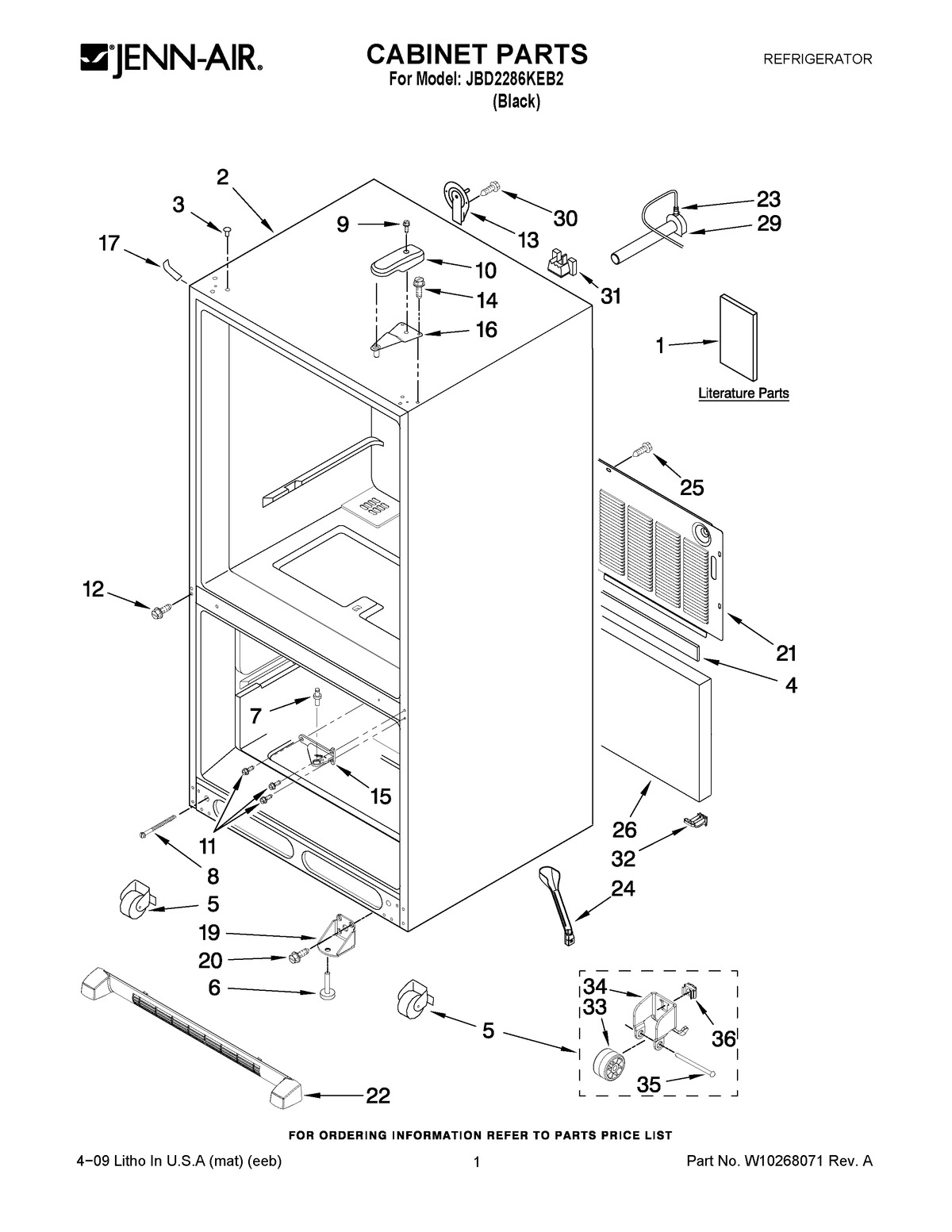 01 - CABINET PARTS