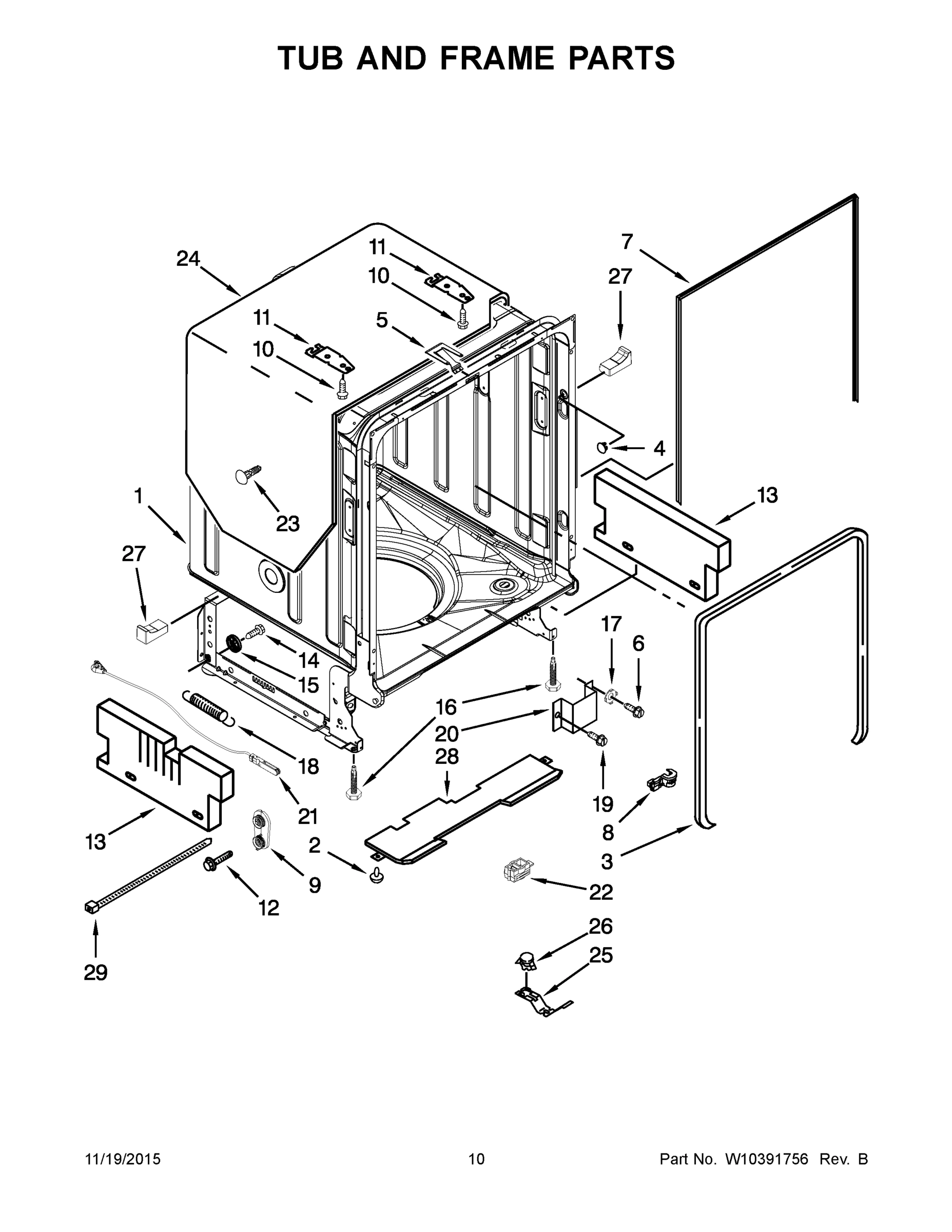 06 - TUB AND FRAME PARTS