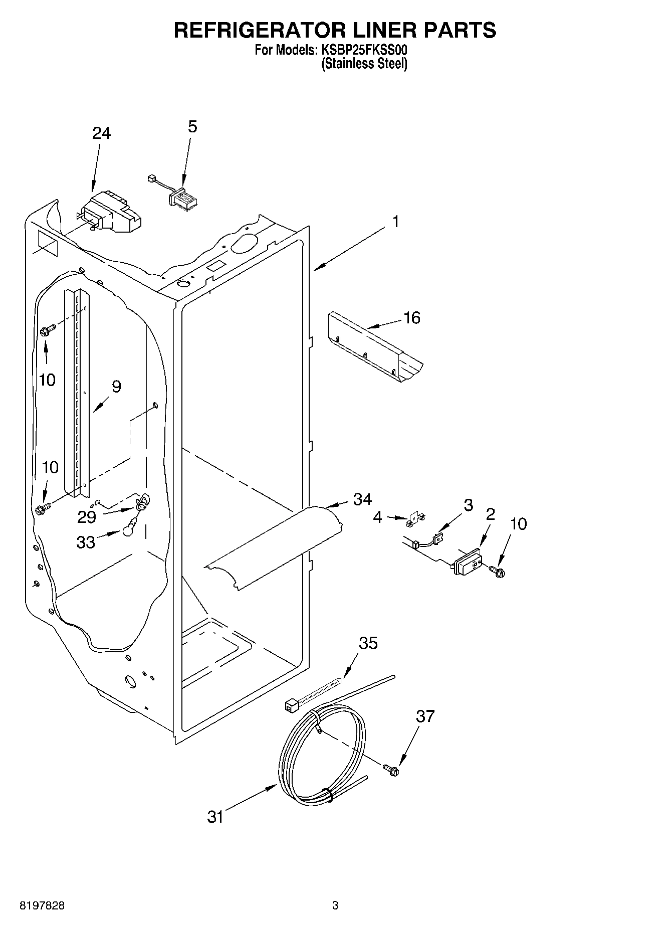 02 - REFRIGERATOR LINER PARTS