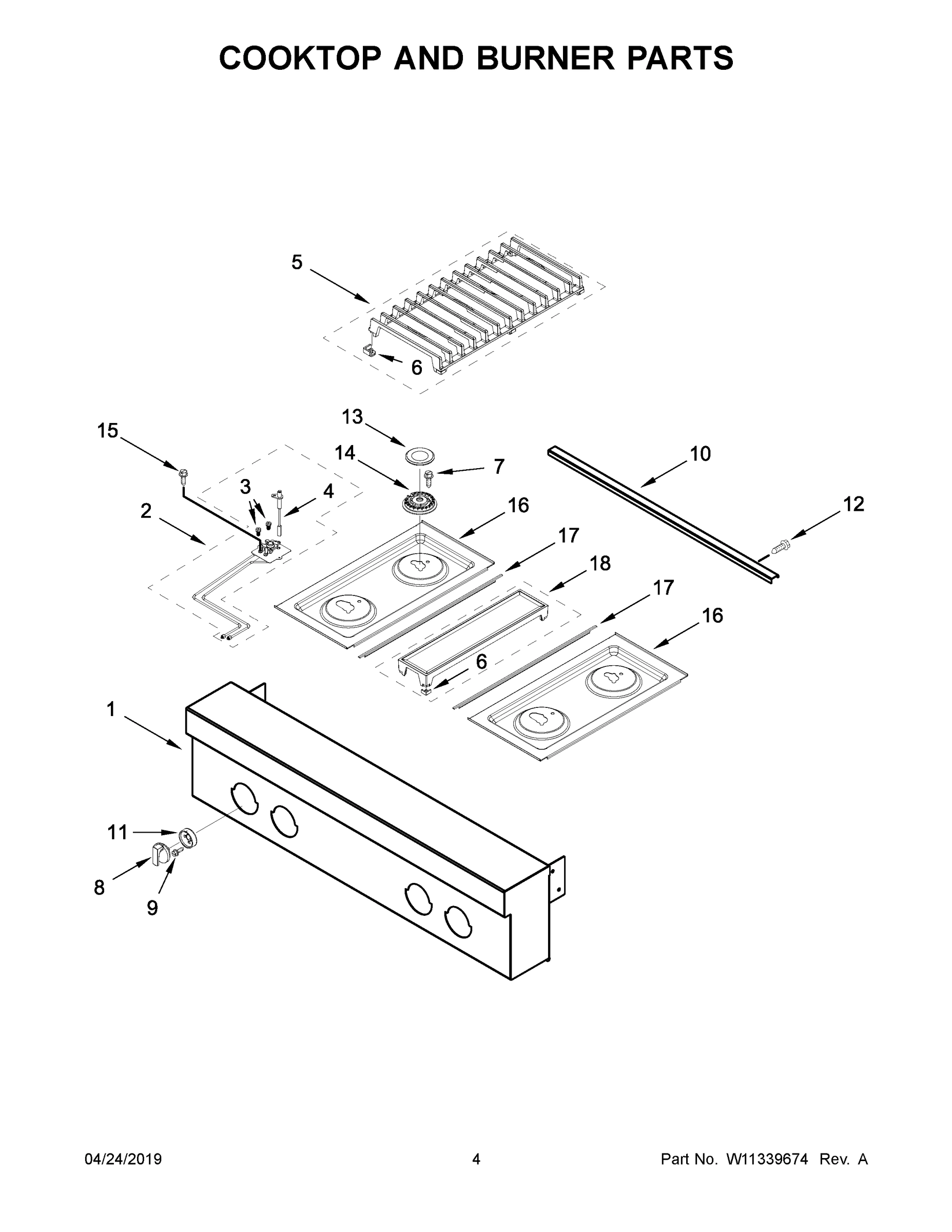 03 - COOKTOP AND BURNER PARTS