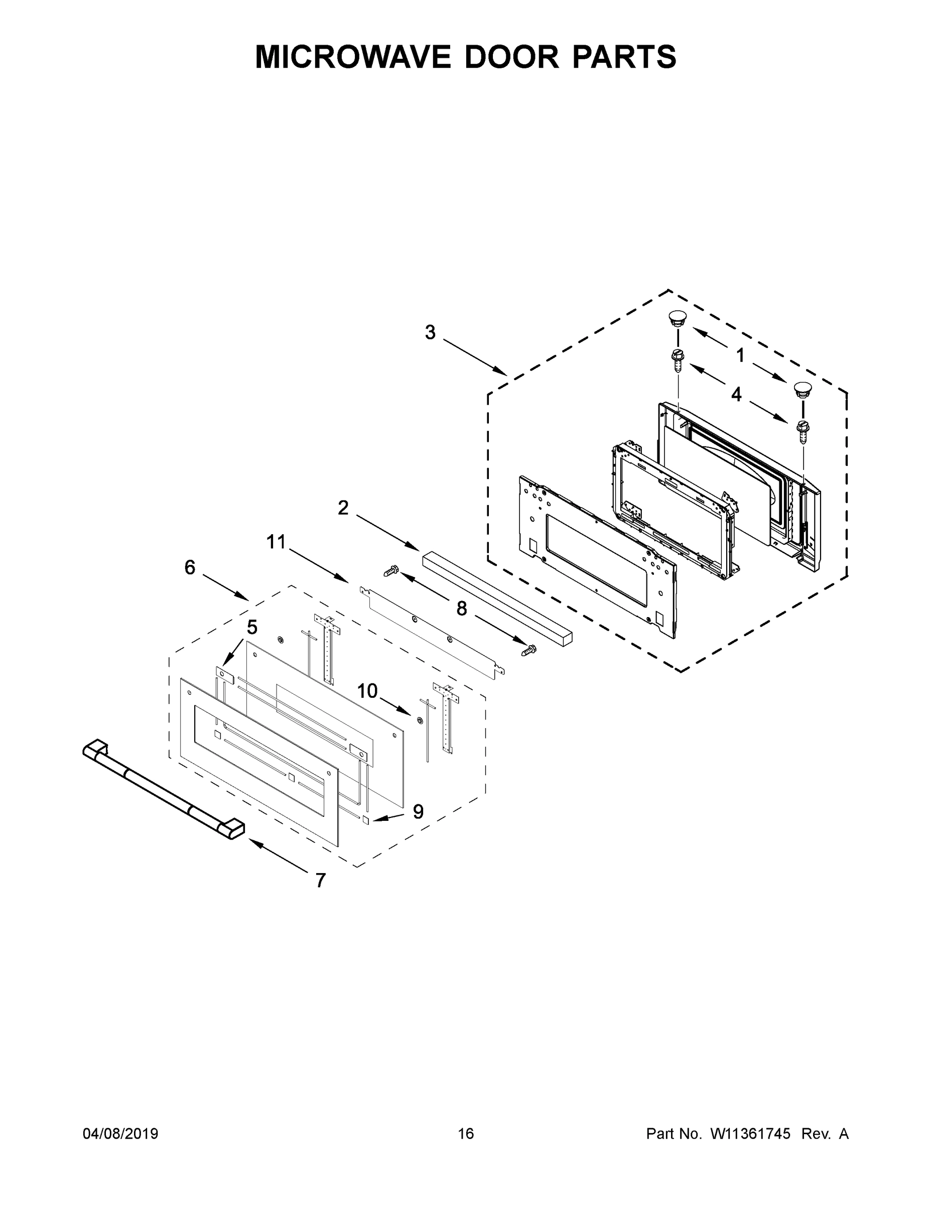 09 - MICROWAVE DOOR PARTS