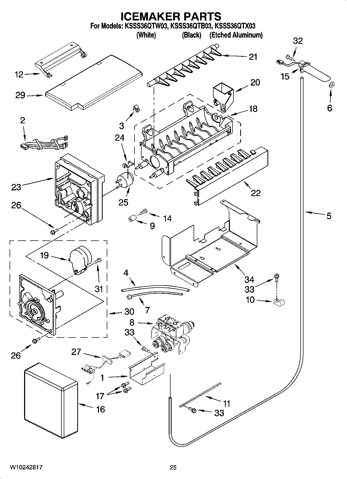 15 - ICEMAKER PARTS