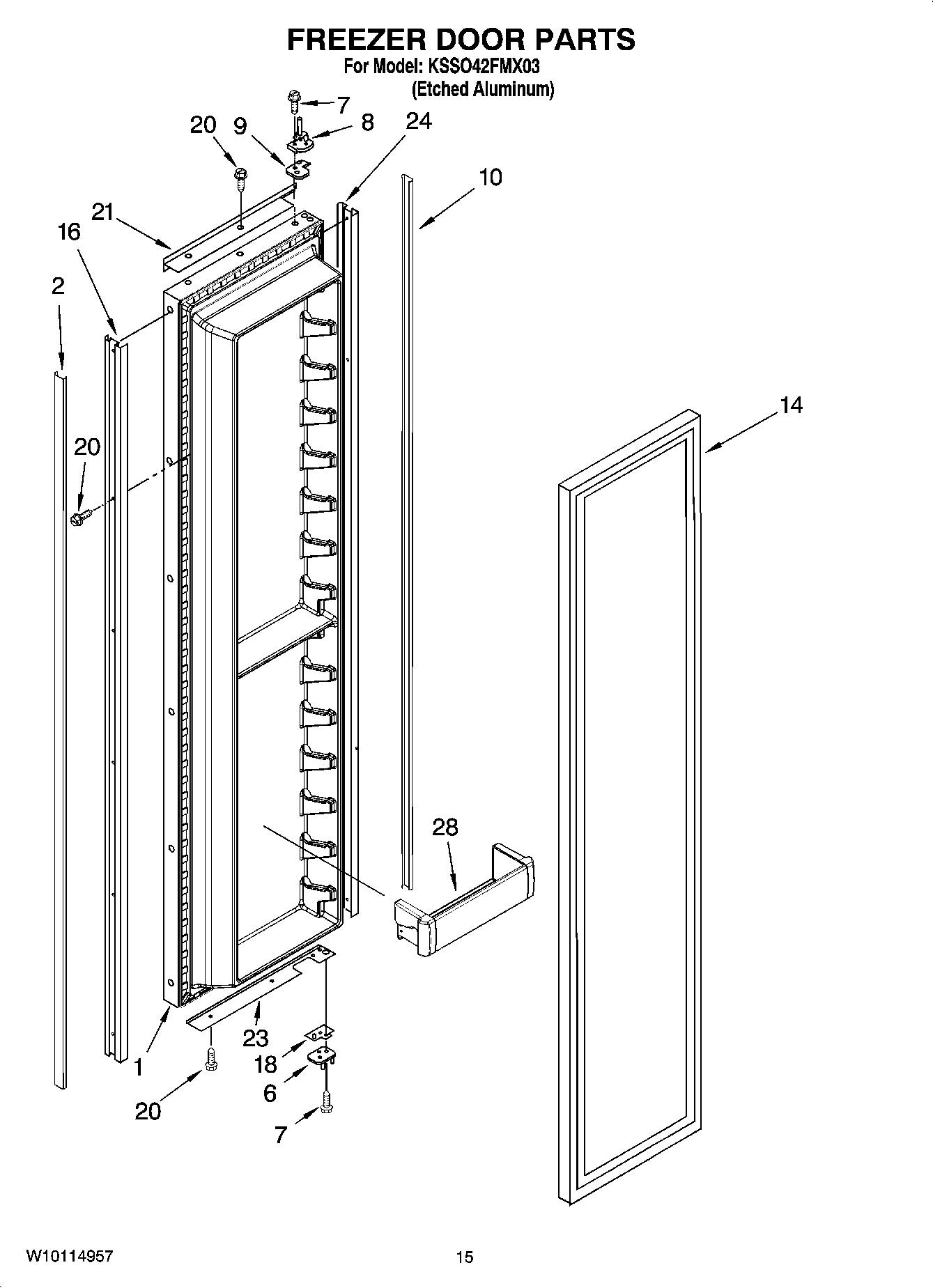 10 - FREEZER DOOR PARTS