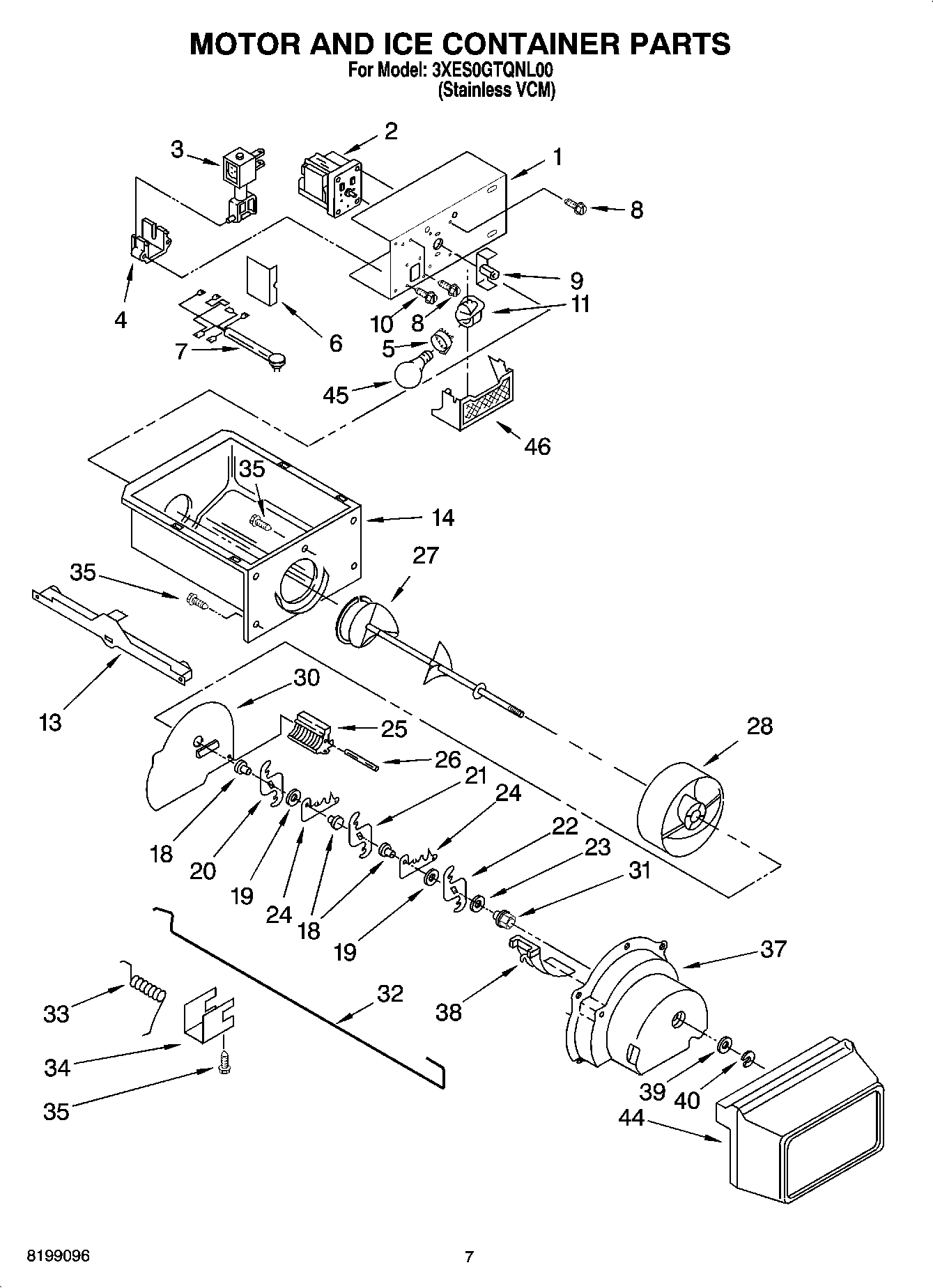 05 - MOTOR AND ICE CONTAINER PARTS