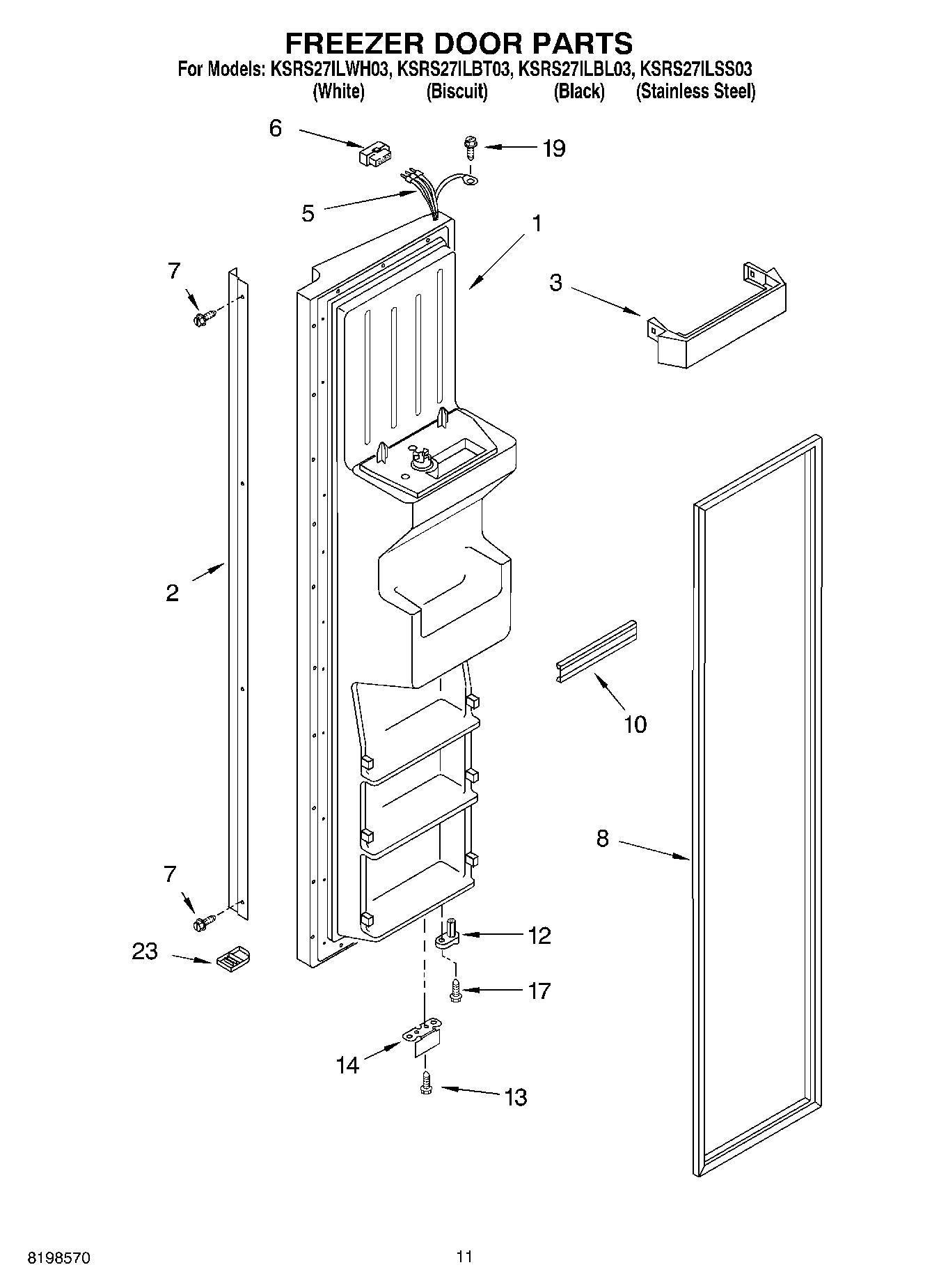07 - FREEZER DOOR PARTS