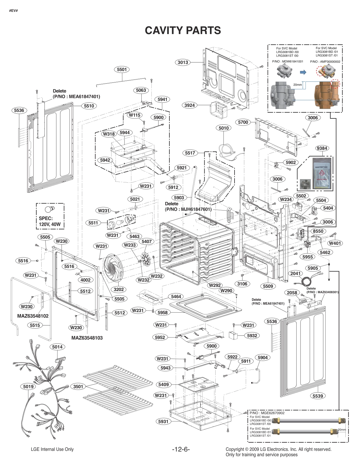 CAVITY PARTS