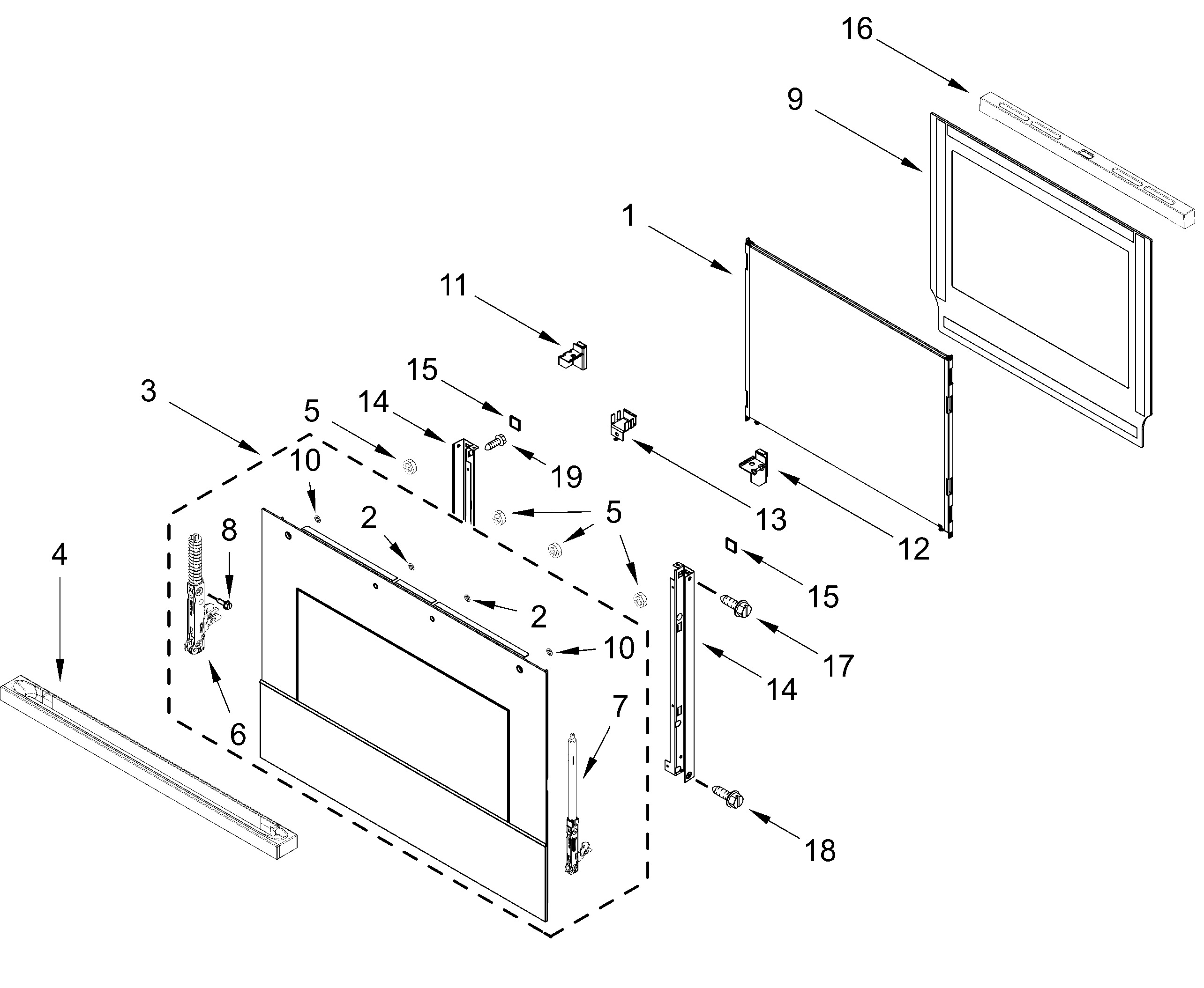 OVEN DOOR PARTS