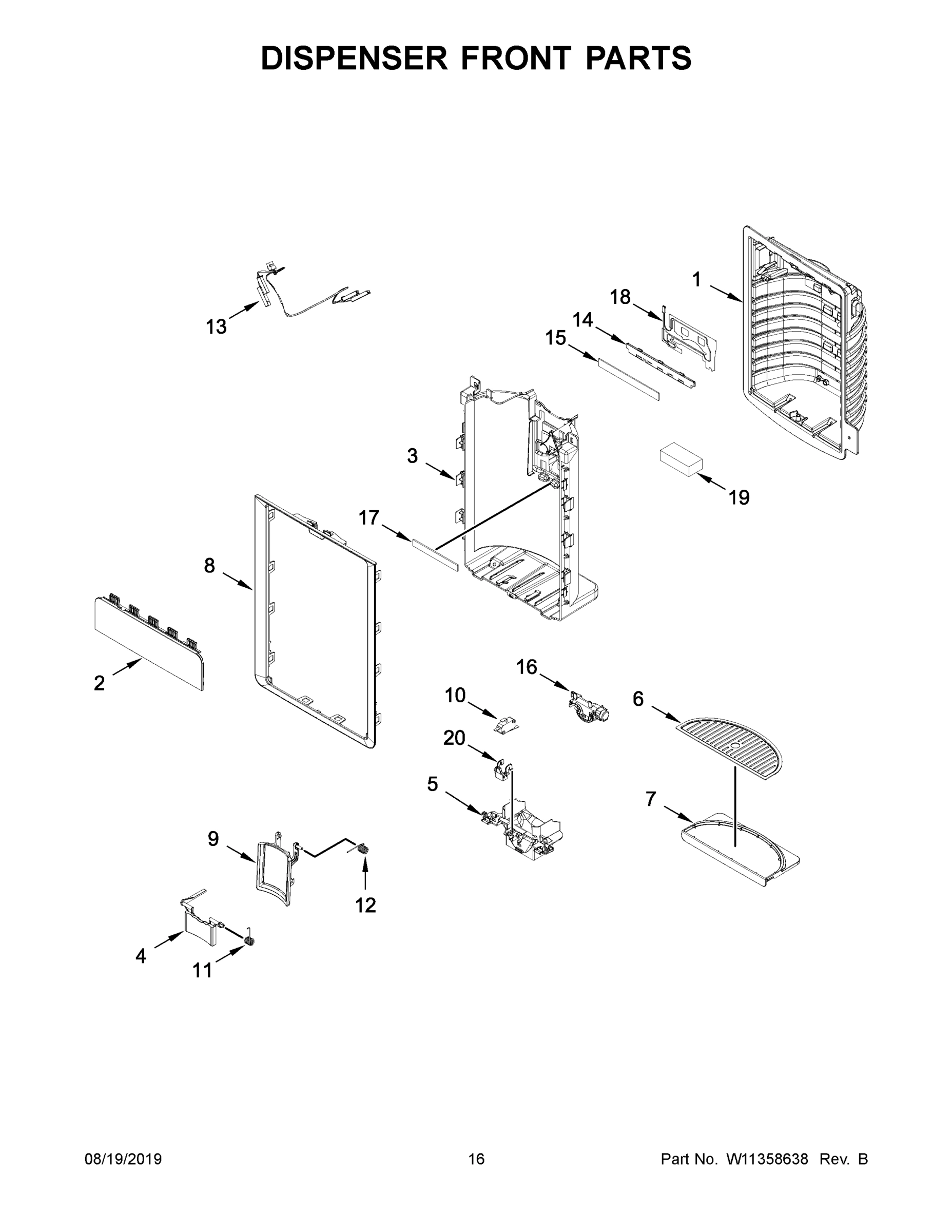 09 - DISPENSER FRONT PARTS