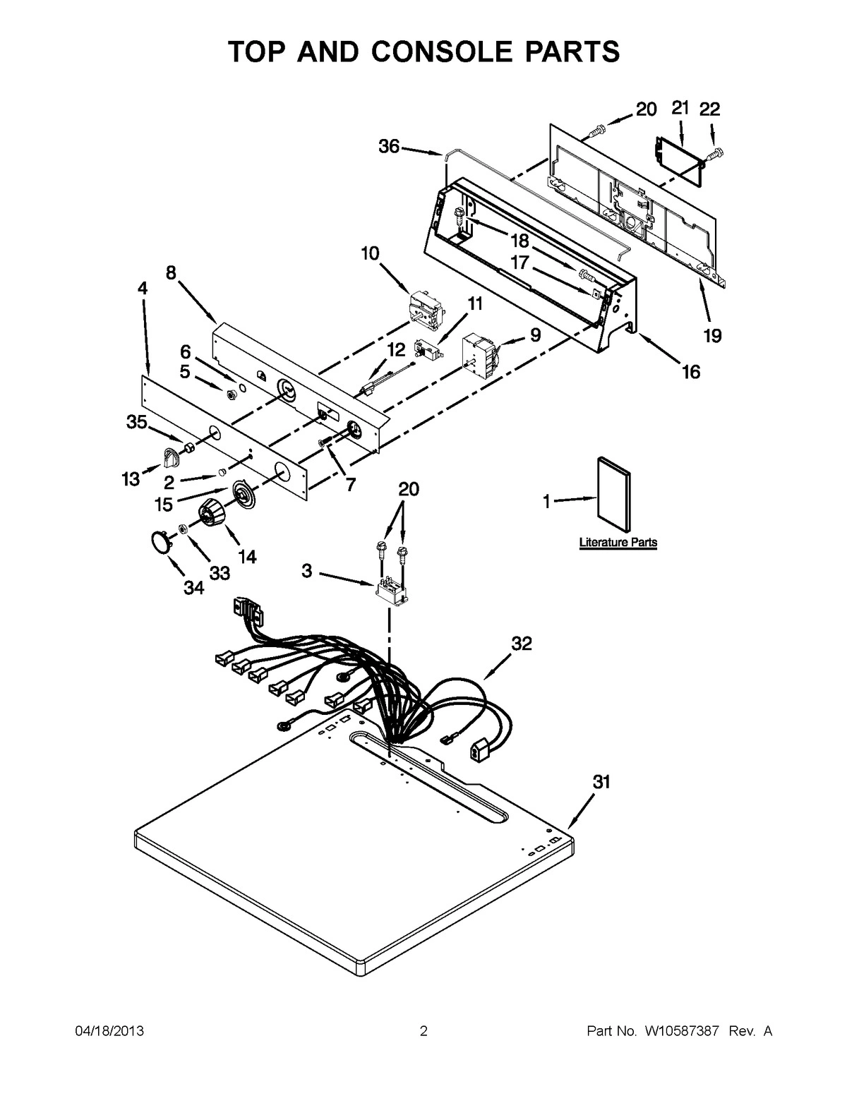 01 - TOP AND CONSOLE PARTS