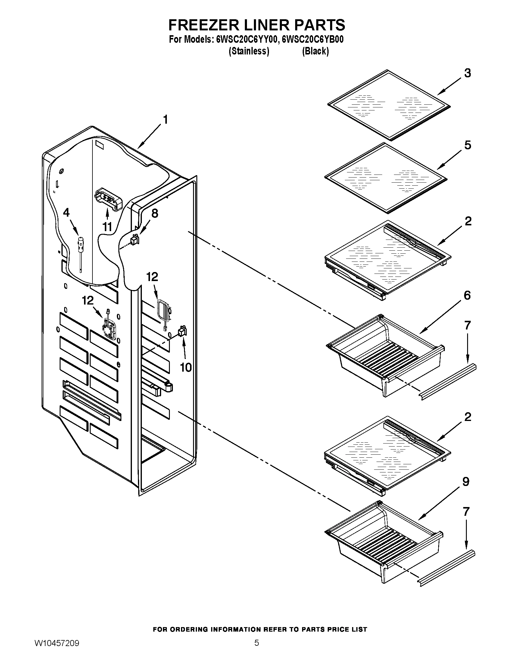 04 - FREEZER LINER PARTS