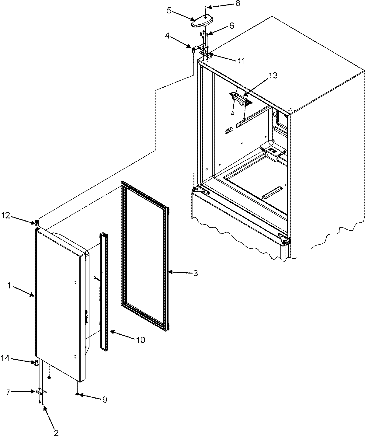 10 - LEFT REFRIGERATOR DOOR