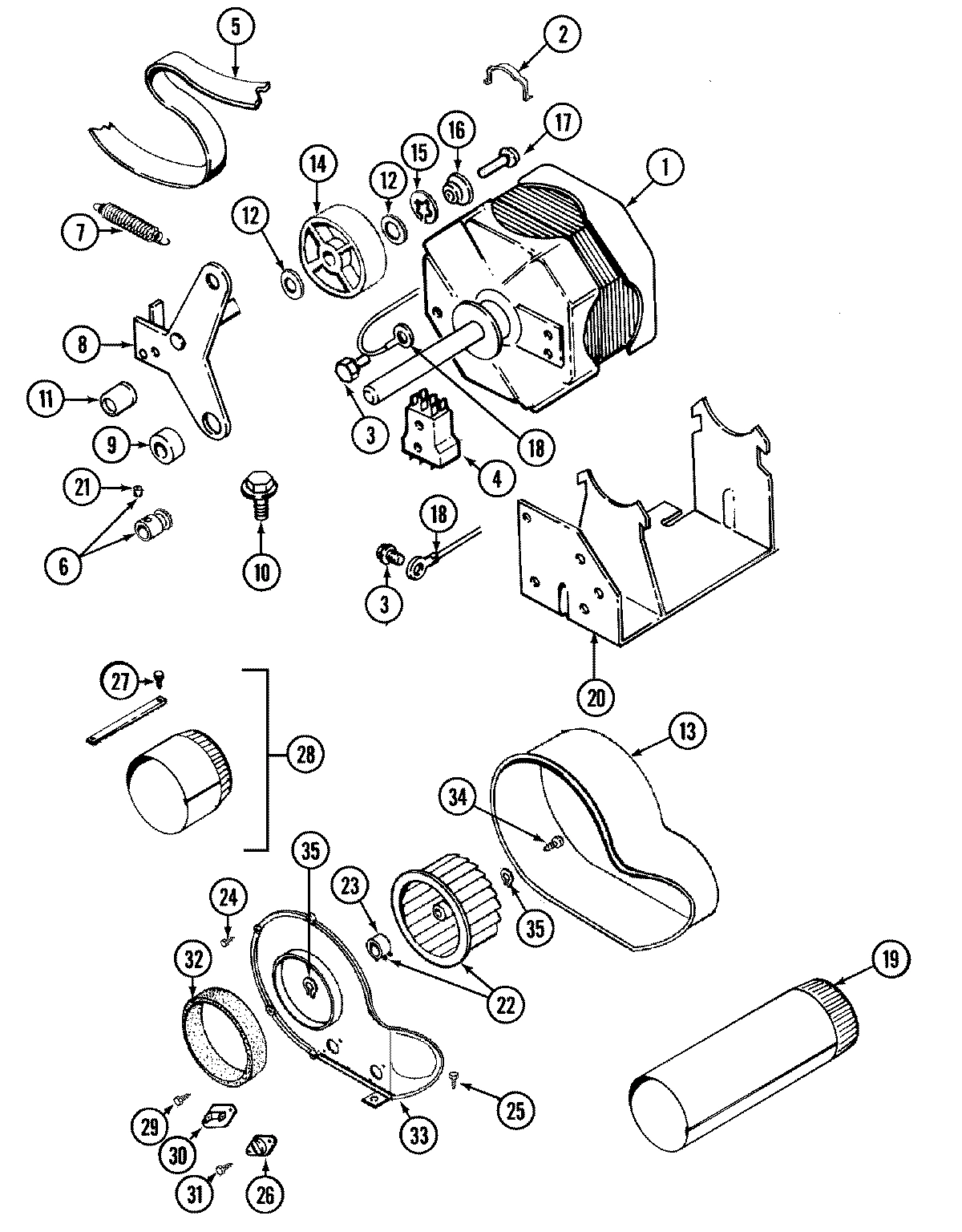 11 - MOTOR-DRYER & BLOWER