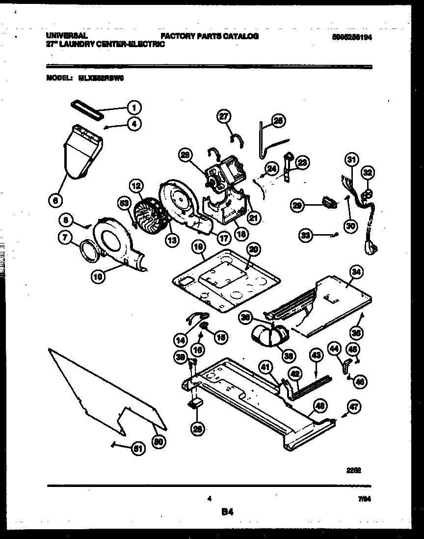 03 - MOTOR, BLOWER AND IDLER ARM ASSEMBL