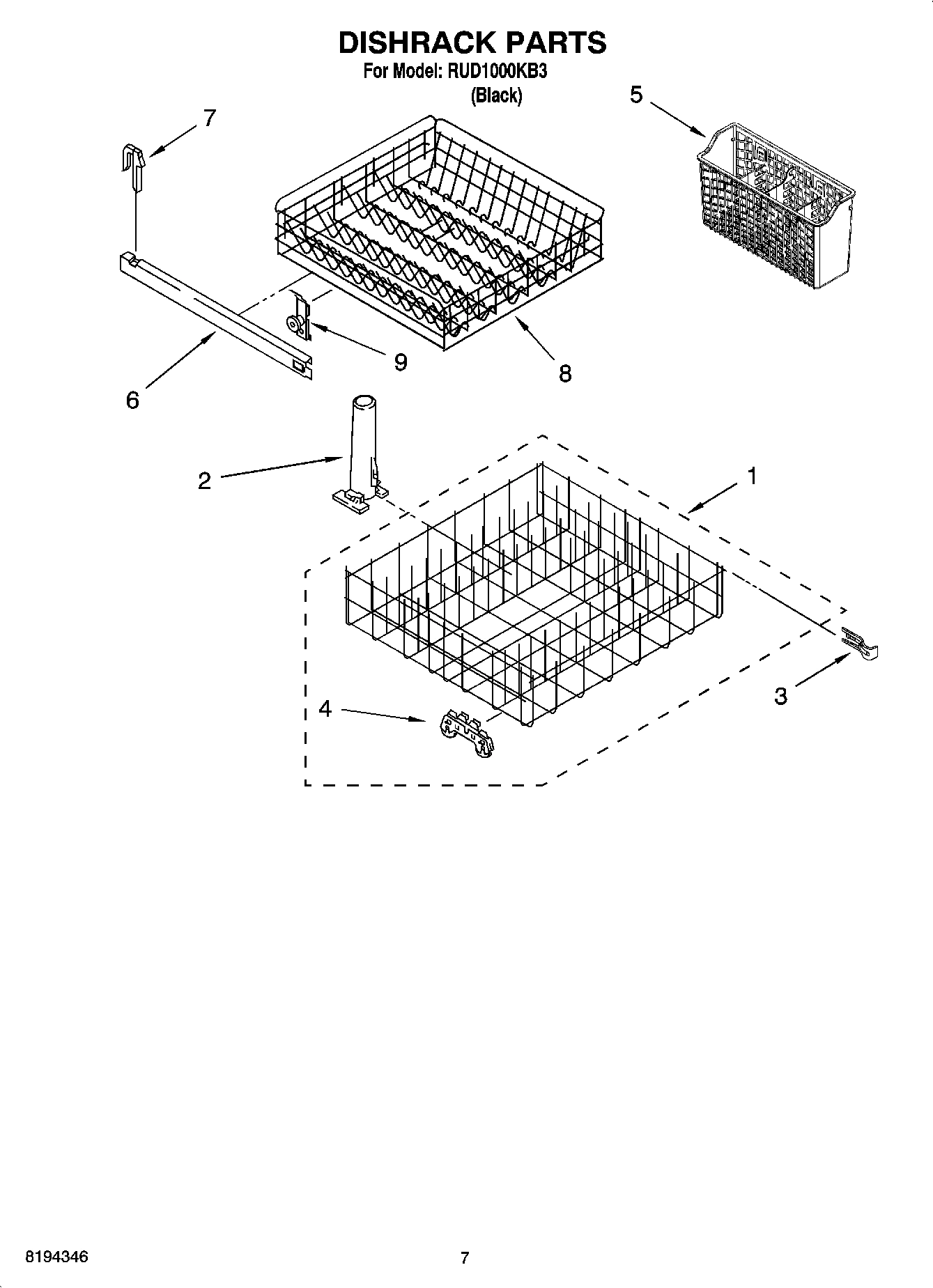 06 - DISHRACK PARTS, OPTIONAL PARTS (NOT INCLUDED)