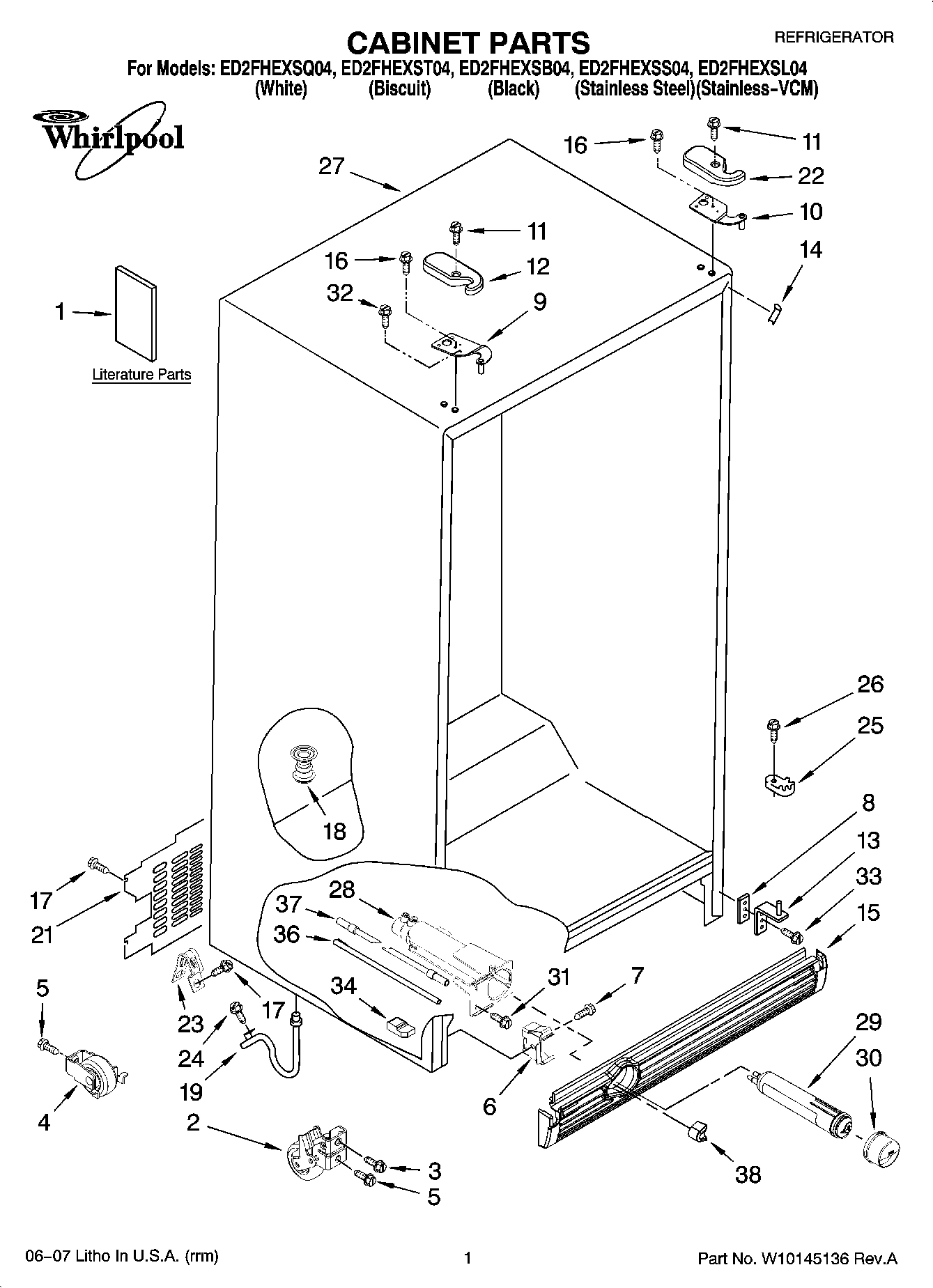 01 - CABINET PARTS