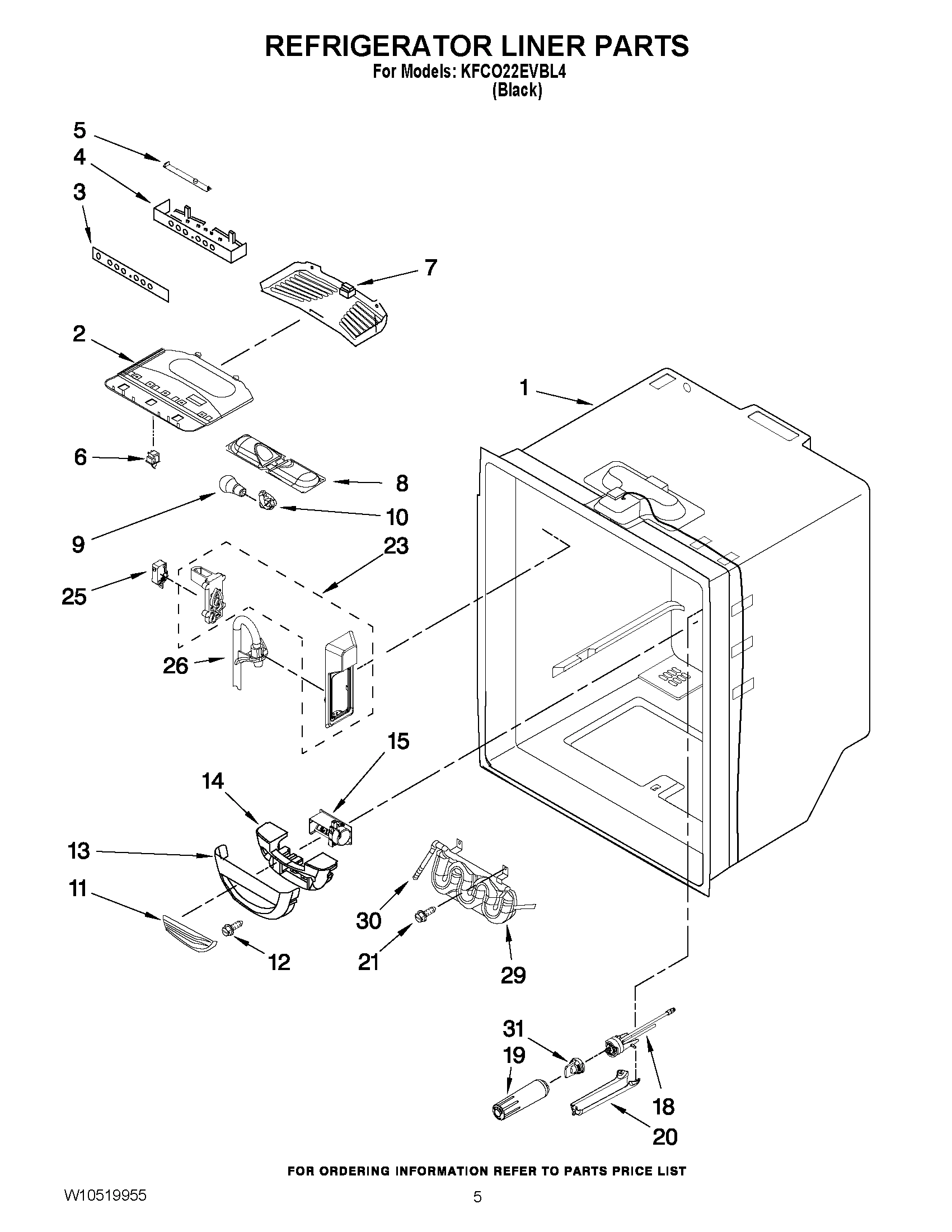 03 - REFRIGERATOR LINER PARTS