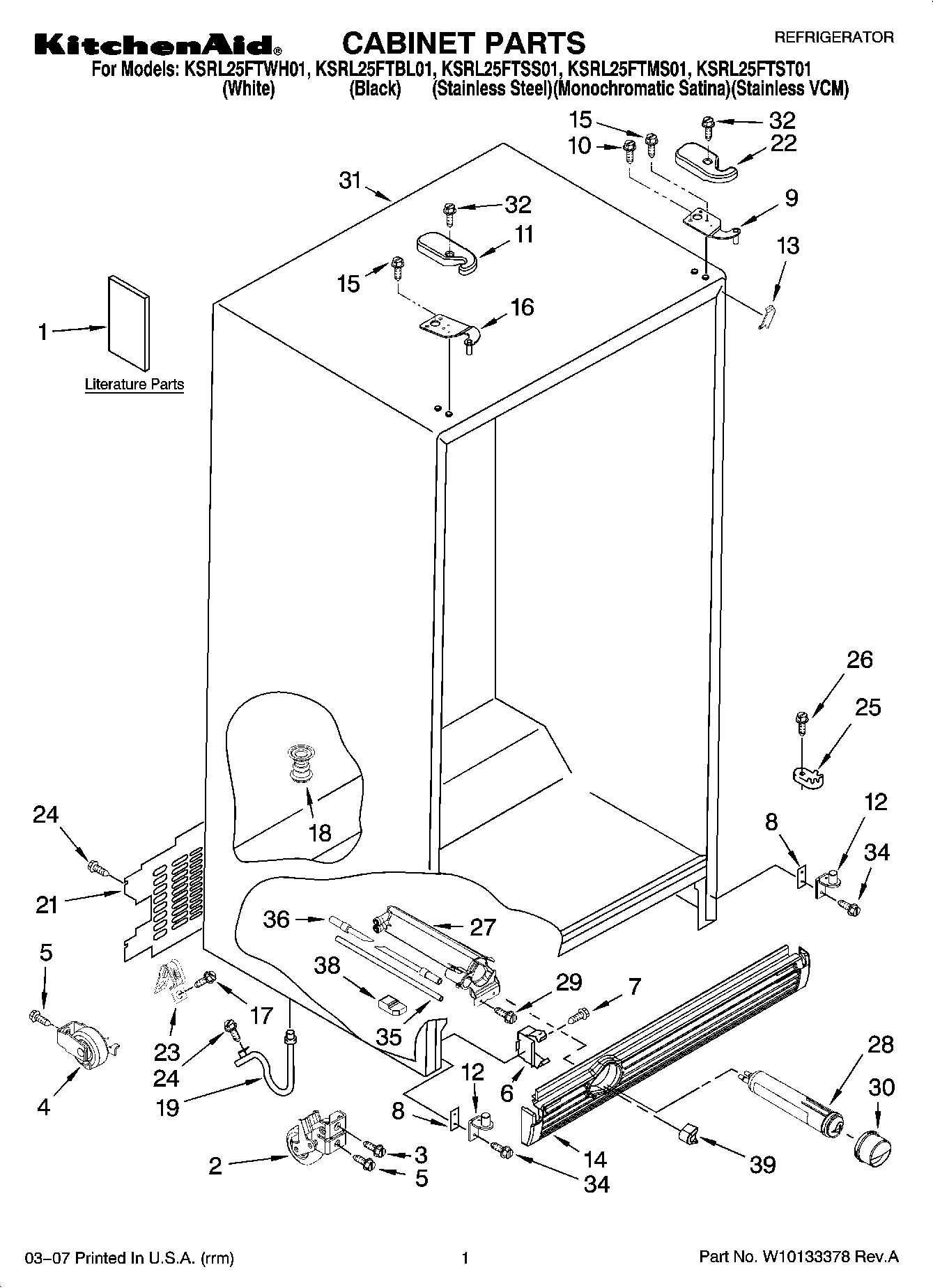 01 - CABINET PARTS