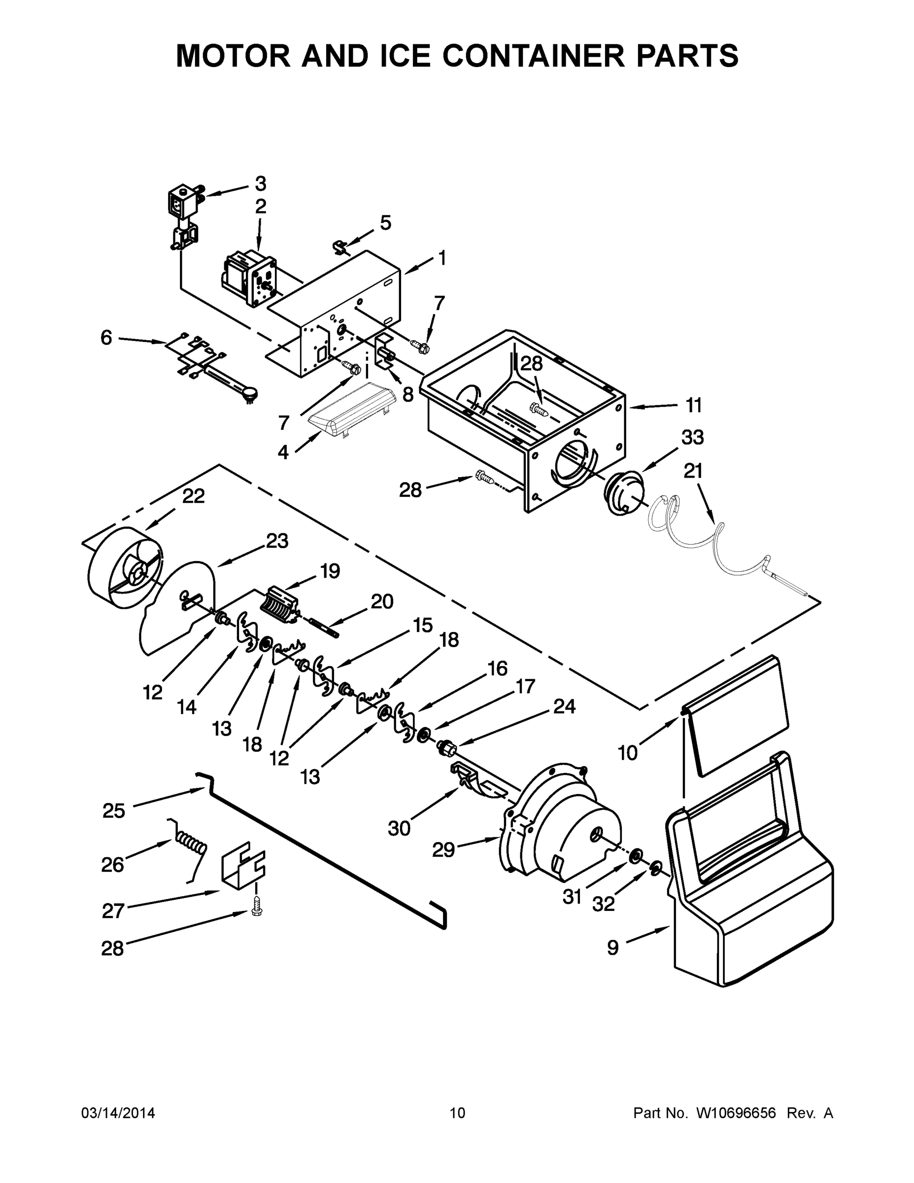 06 - MOTOR AND ICE CONTAINER PARTS