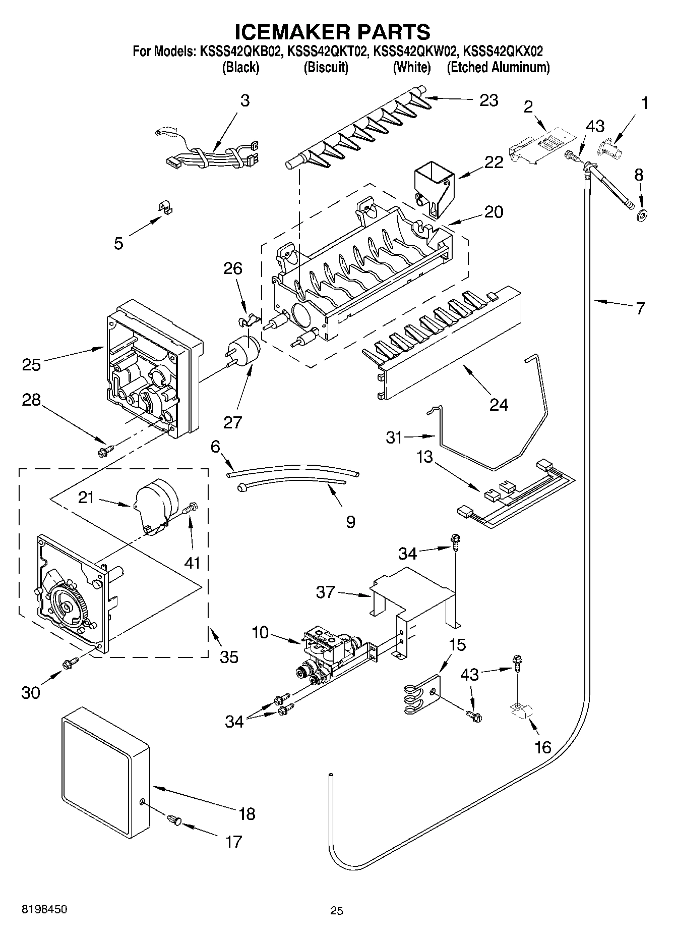 15 - ICEMAKER PARTS