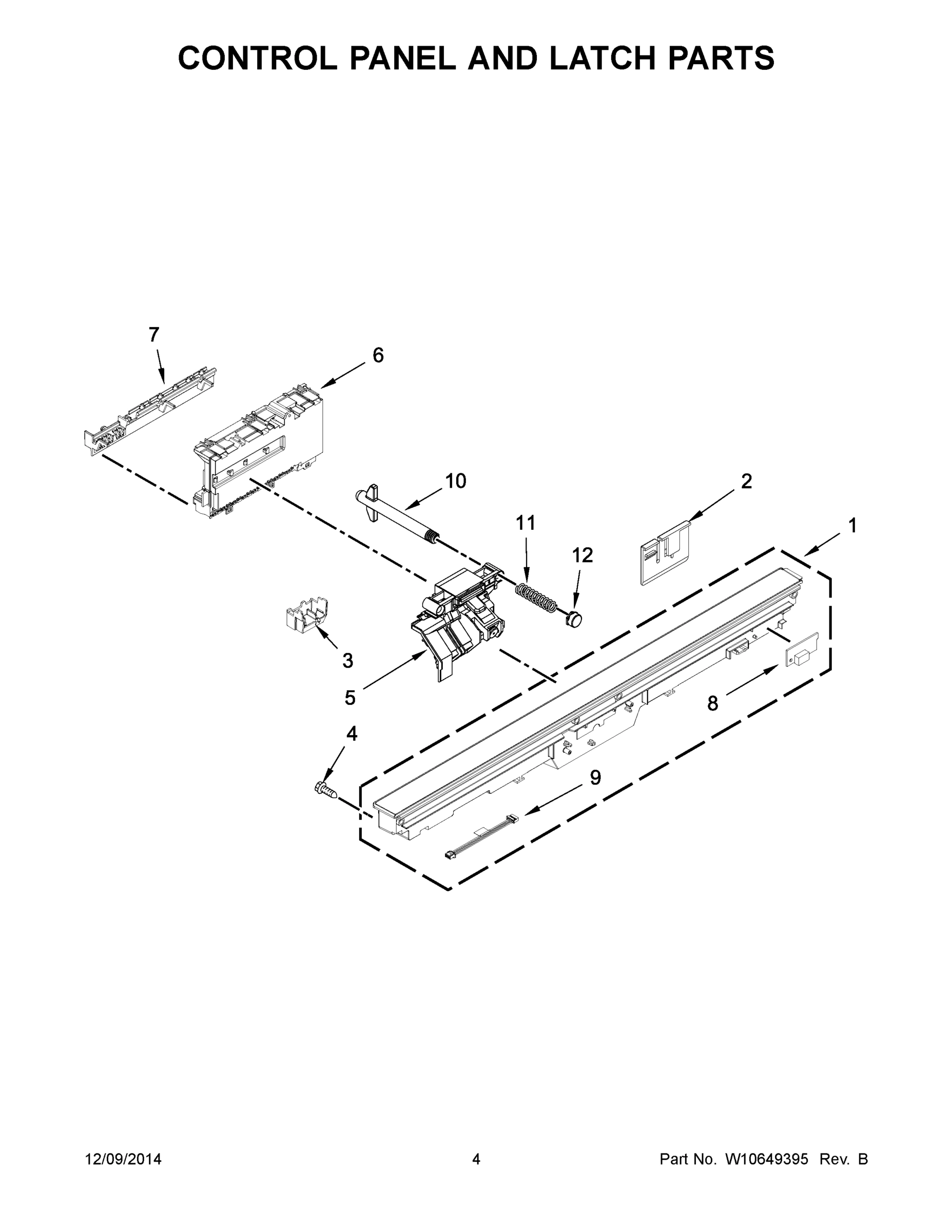 03 - CONTROL PANEL AND LATCH PARTS