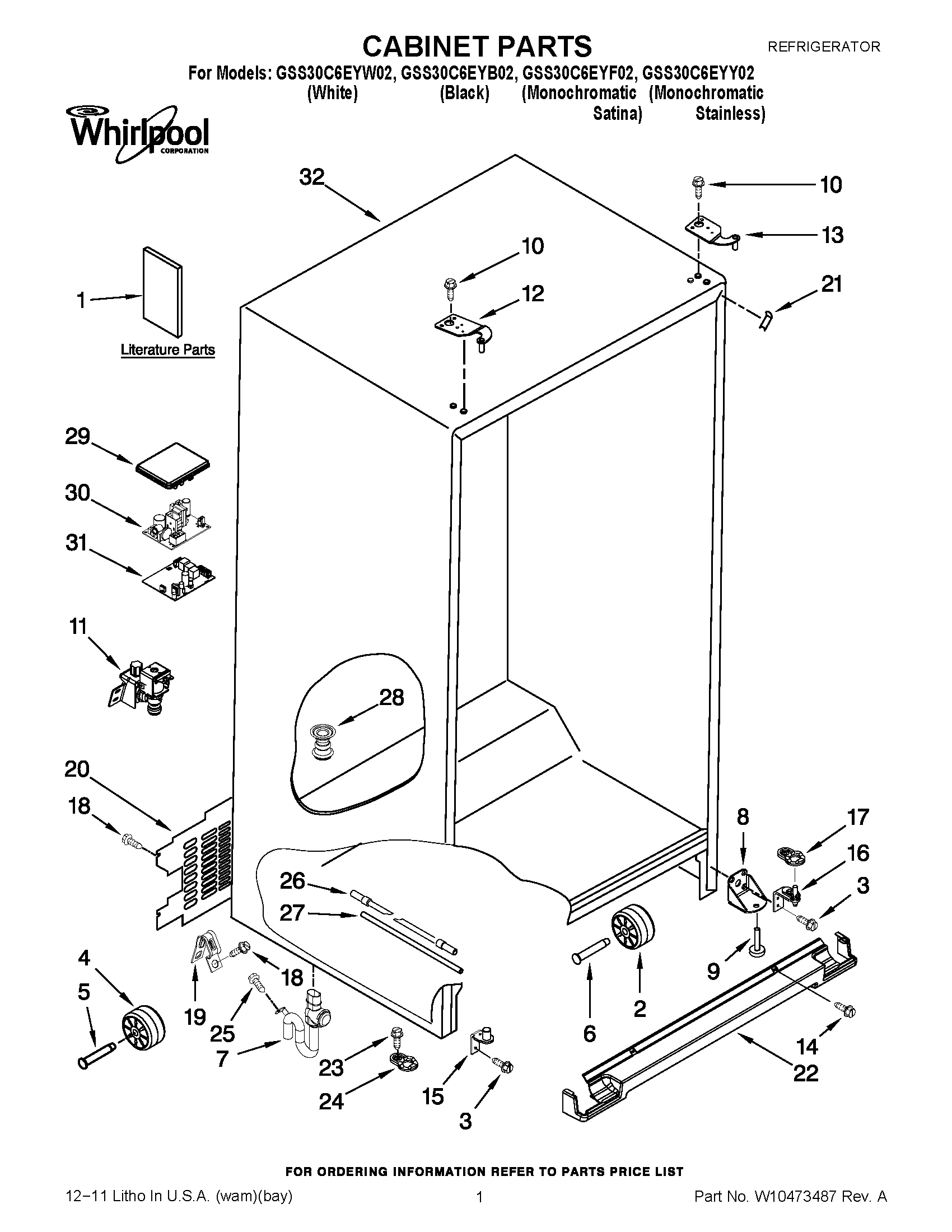 01 - CABINET PARTS