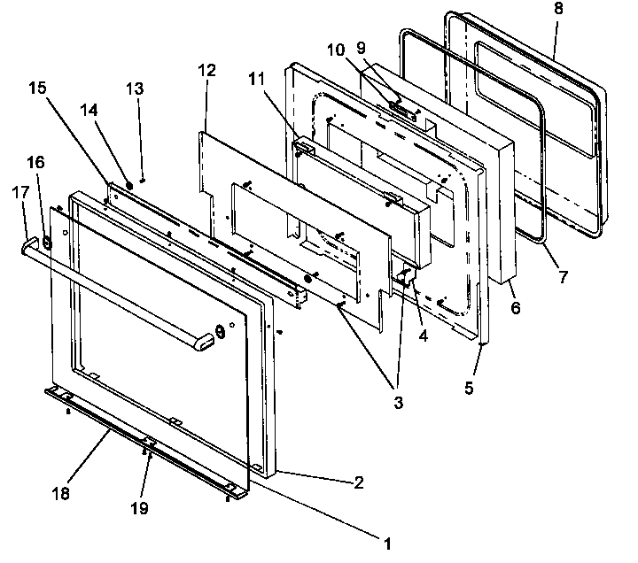 09 - OVEN DOOR, FRAMELESS