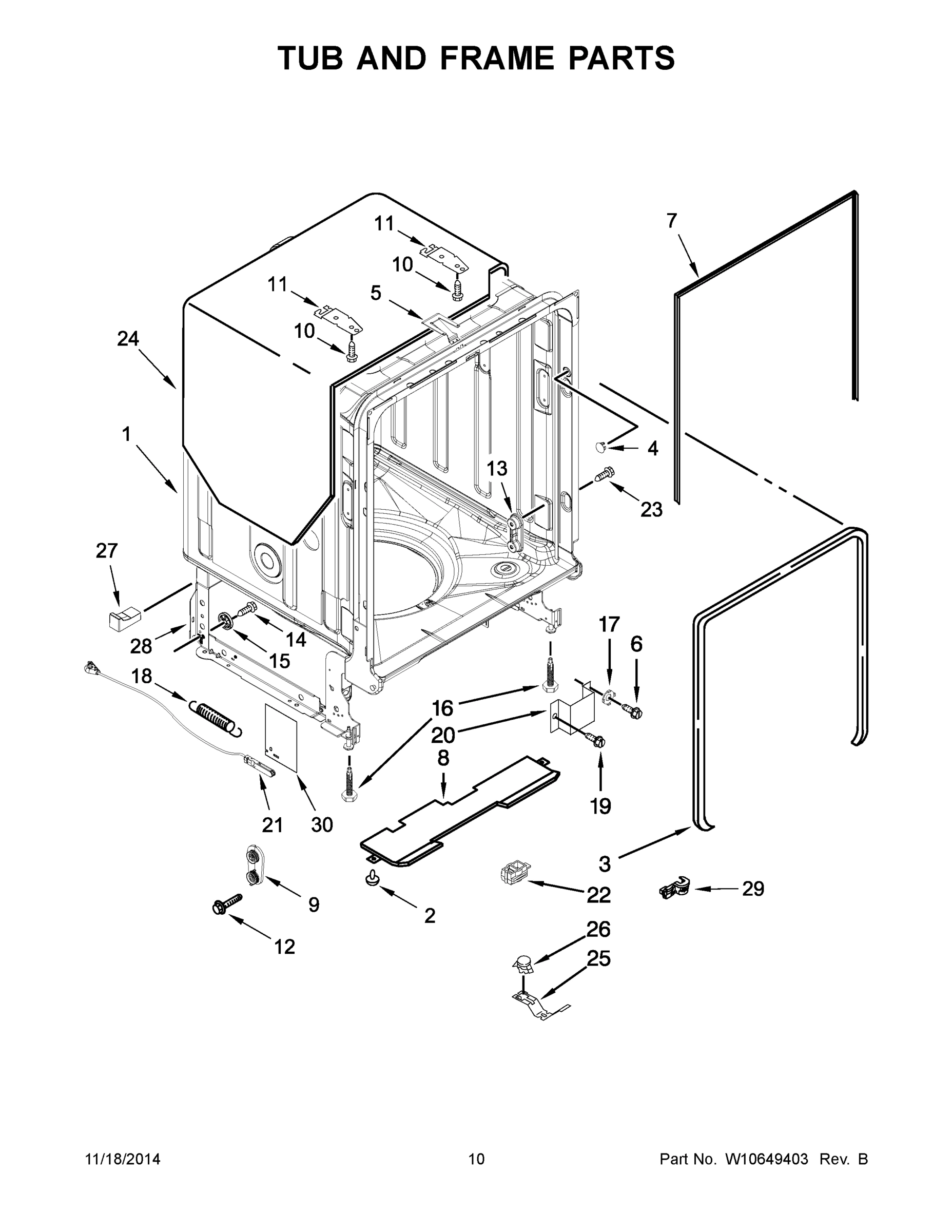 06 - TUB AND FRAME PARTS
