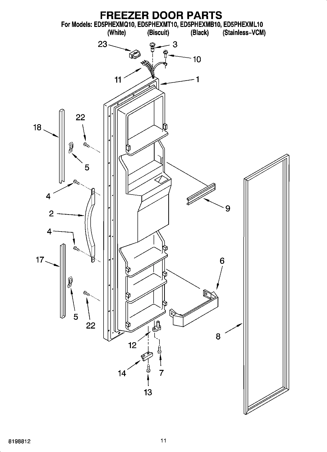 07 - FREEZER DOOR PARTS