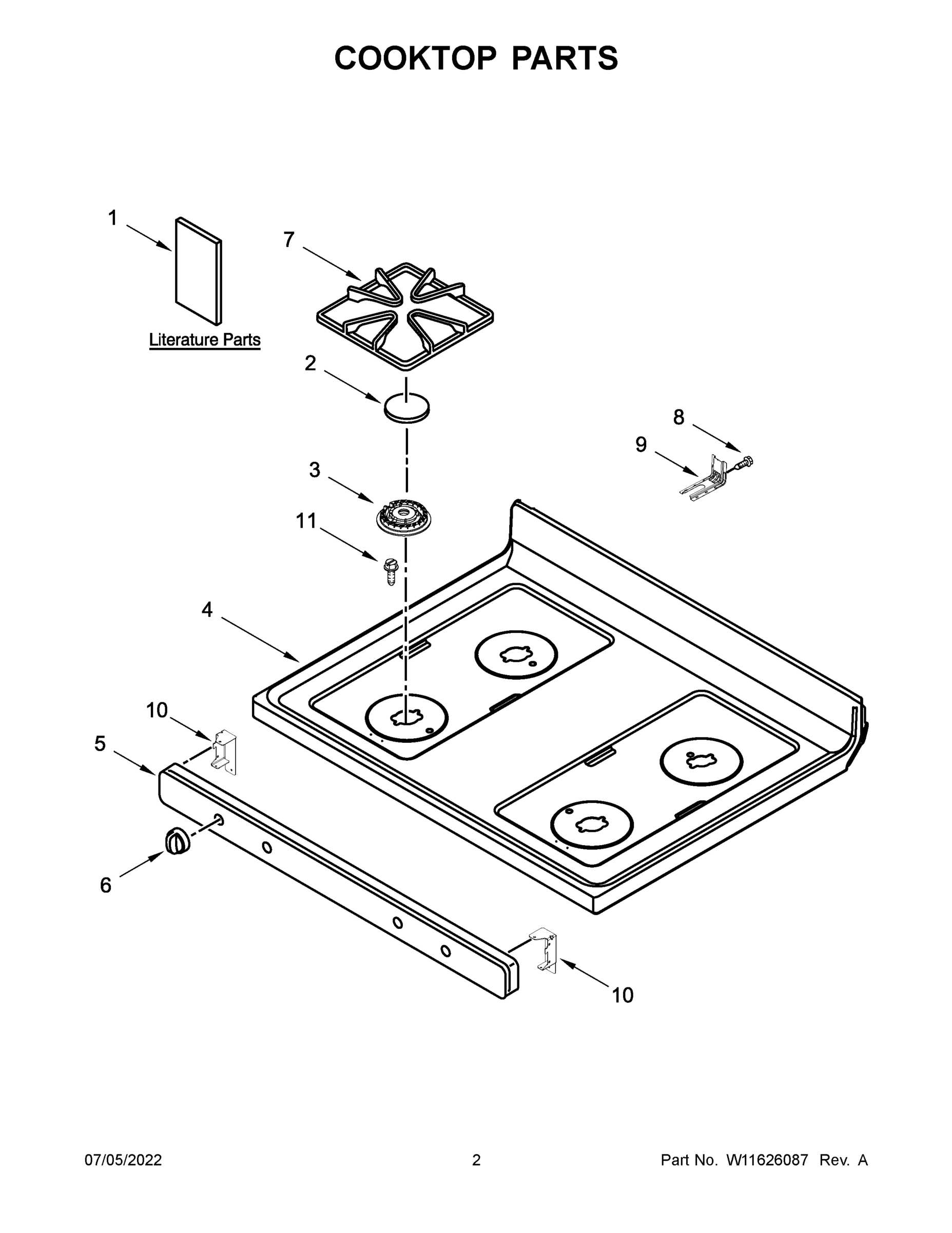 02 - COOKTOP PARTS