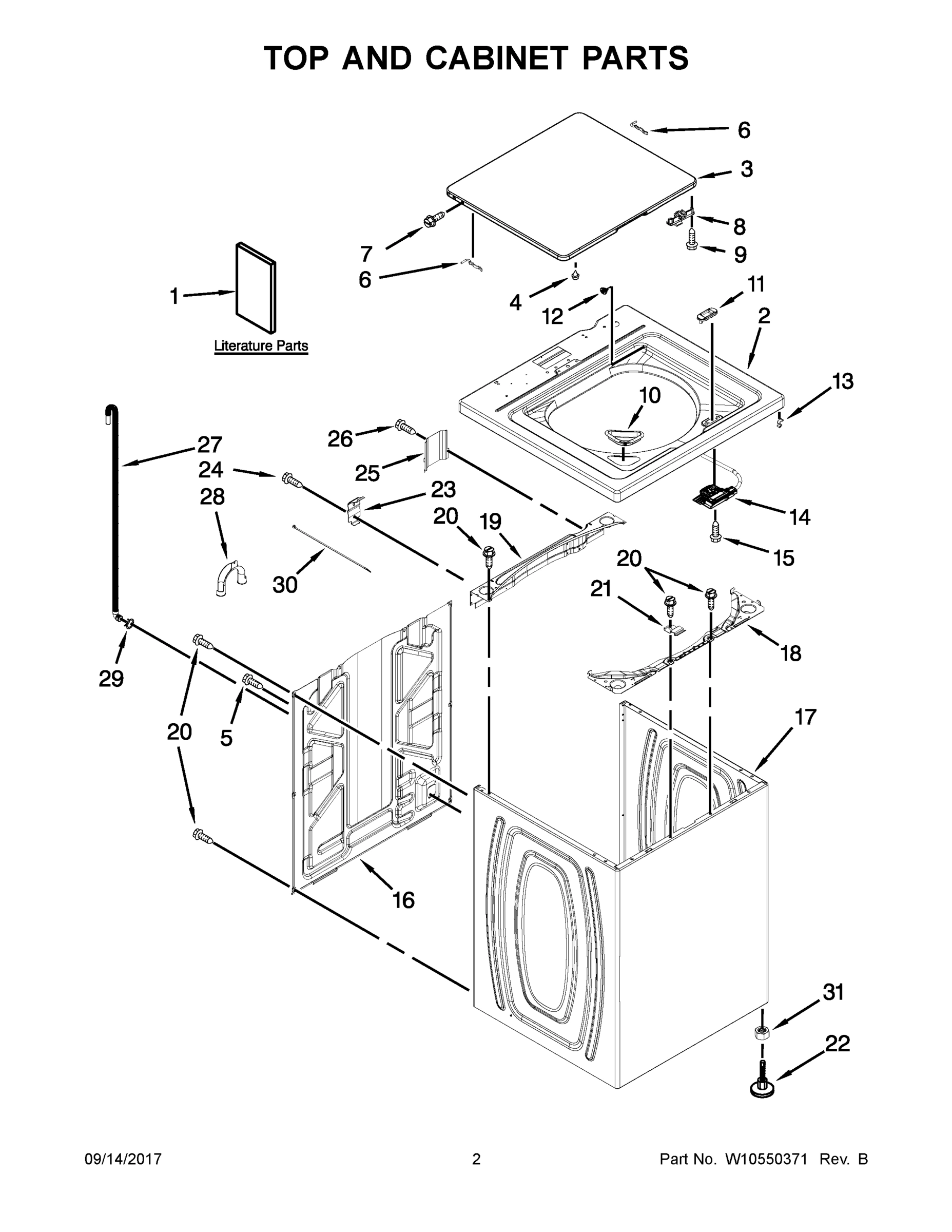 02 - TOP AND CABINET PARTS