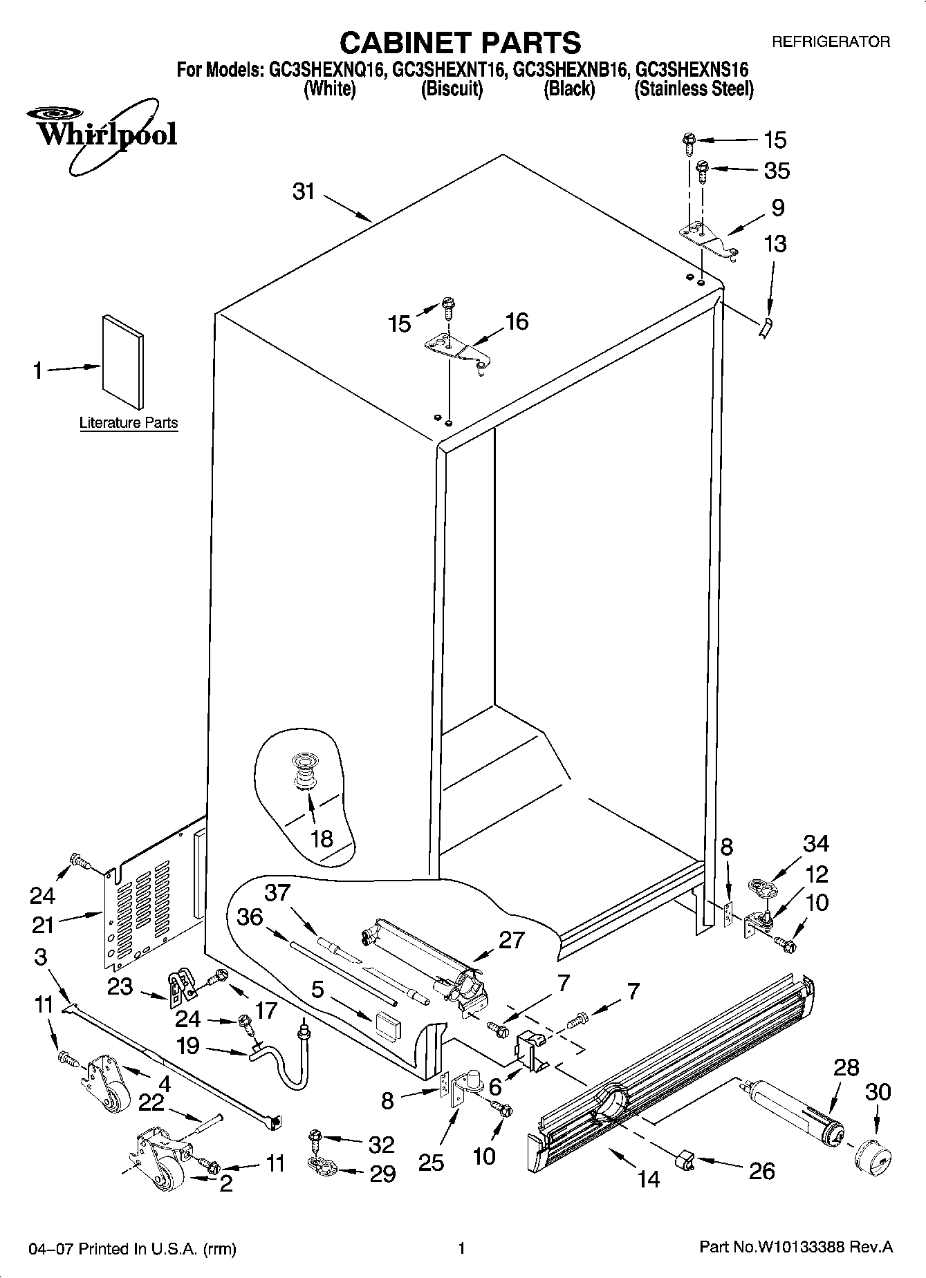 01 - CABINET PARTS