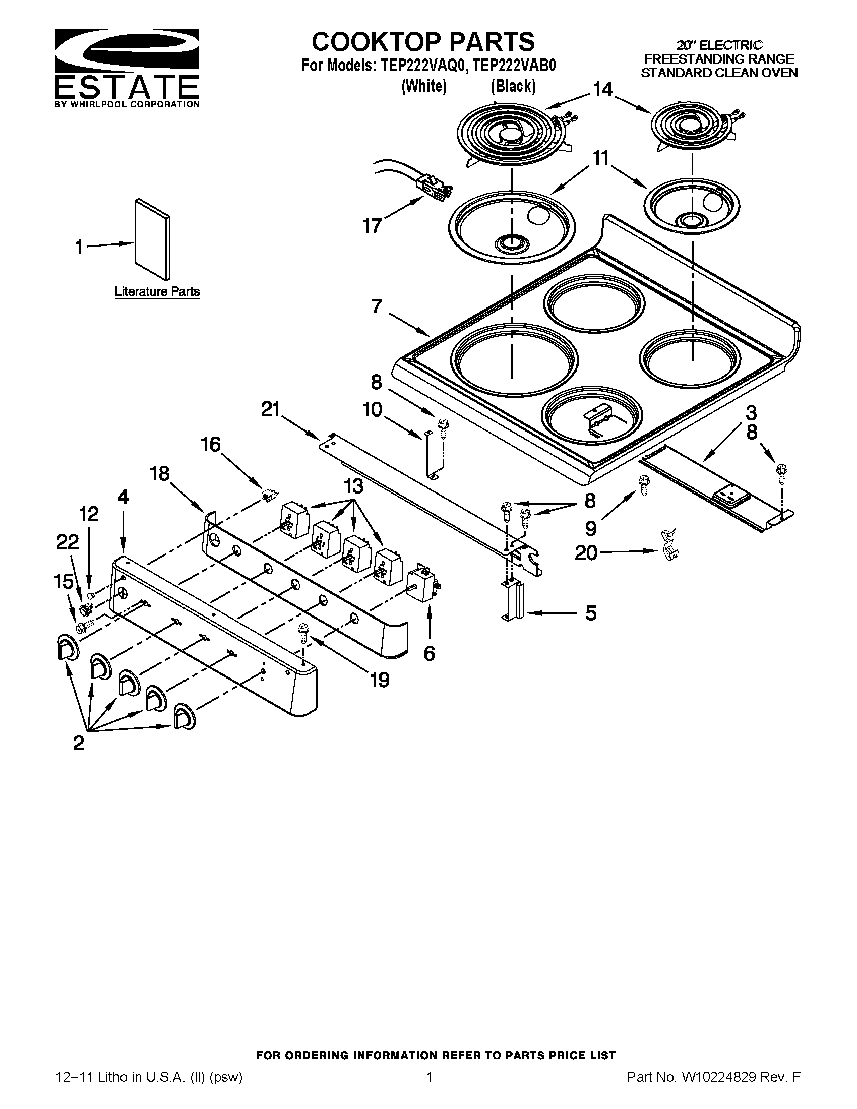 01 - COOKTOP PARTS