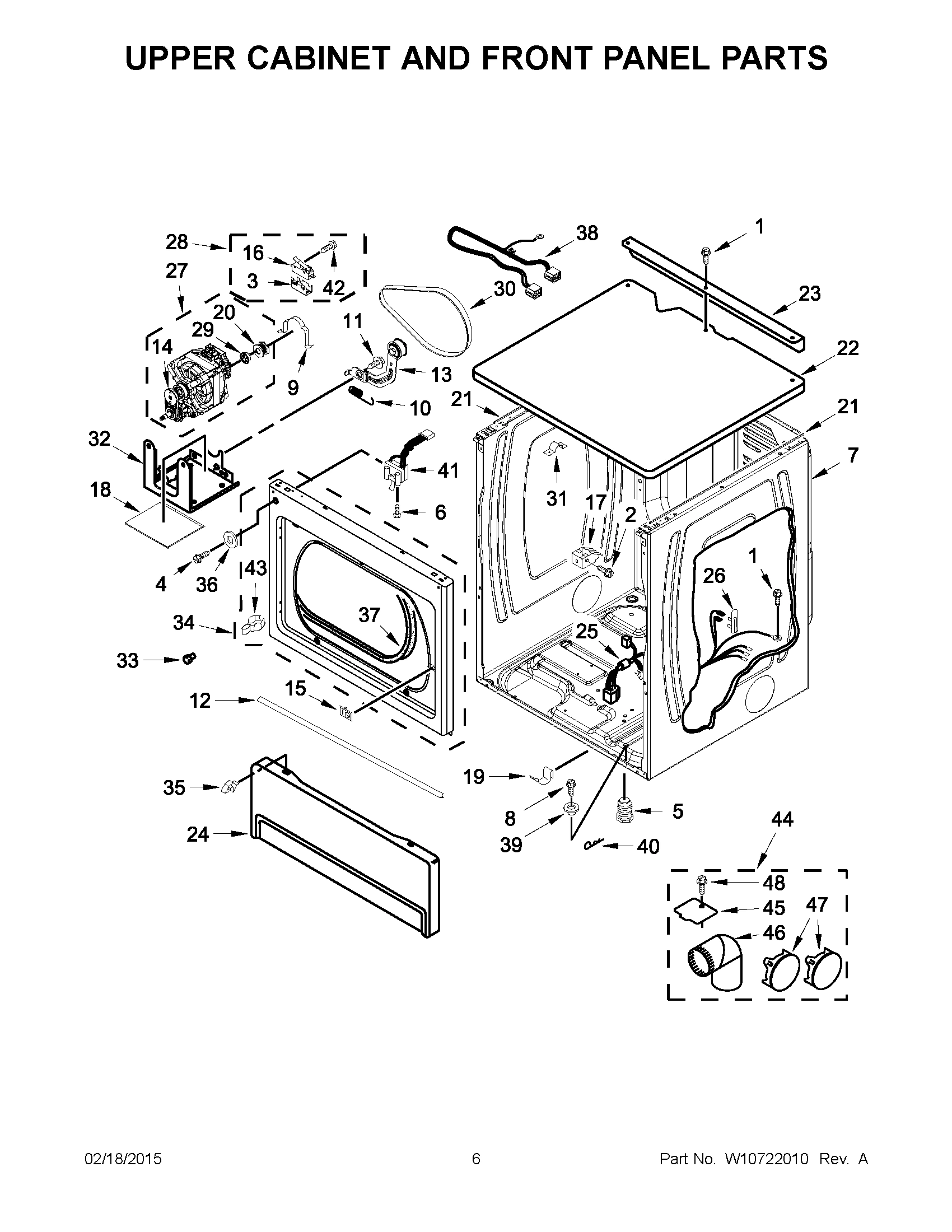 04 - UPPER CABINET AND FRONT PANEL PARTS