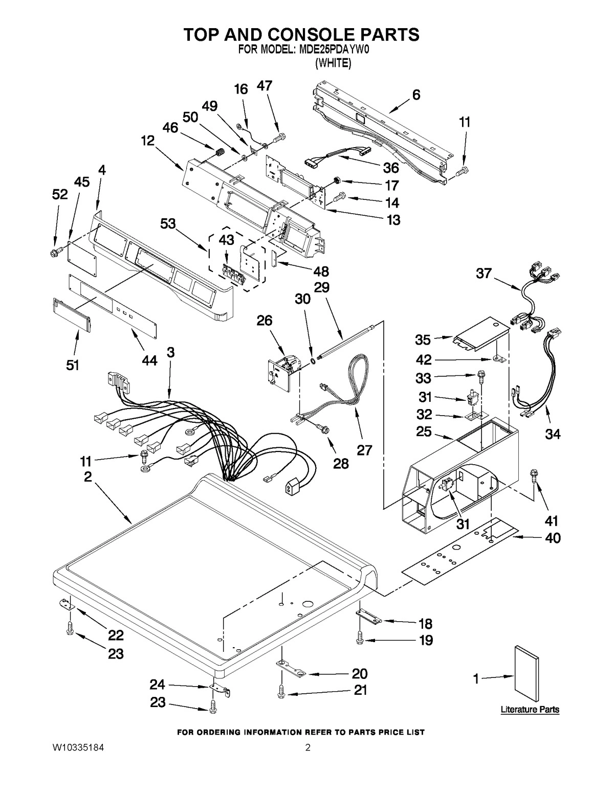 01 - TOP AND CONSOLE PARTS