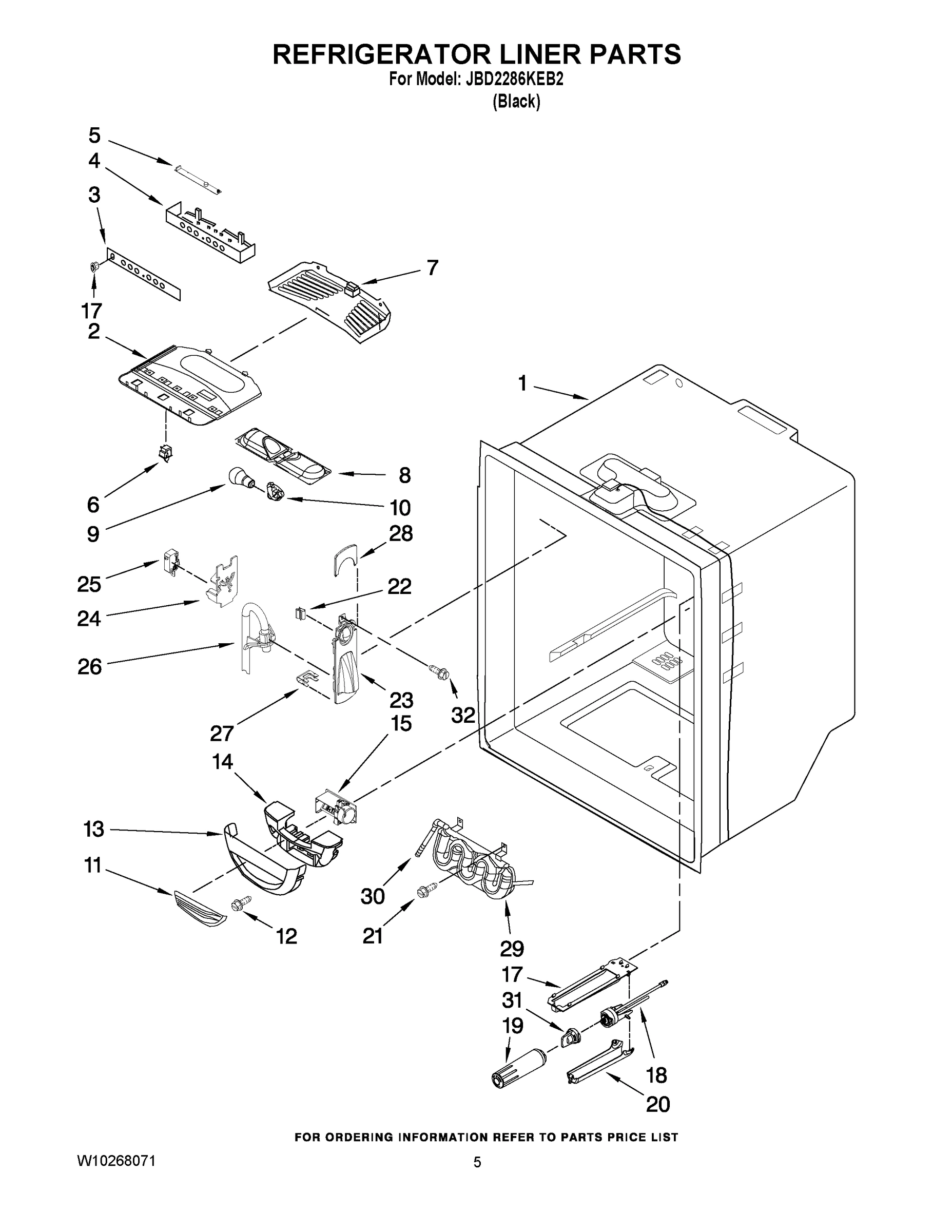 03 - REFRIGERATOR LINER PARTS
