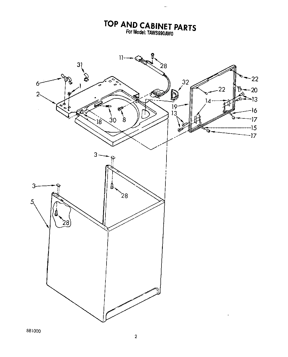 02 - TOP AND CABINET, LIT/OPTIONAL