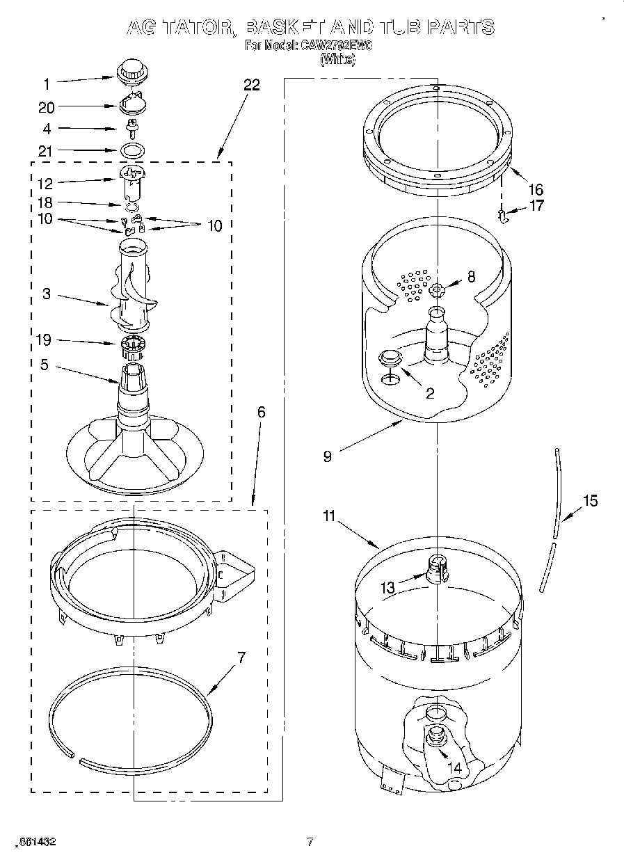 05 - AGITATOR, BASKET AND TUB