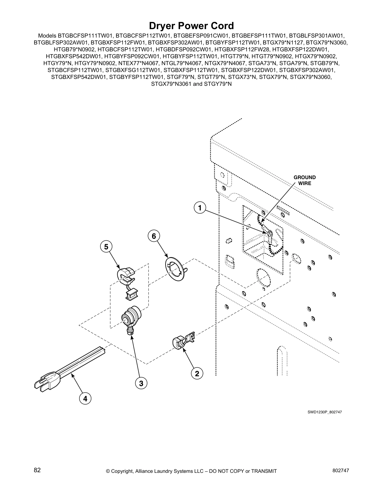 Dryer Power Cord
