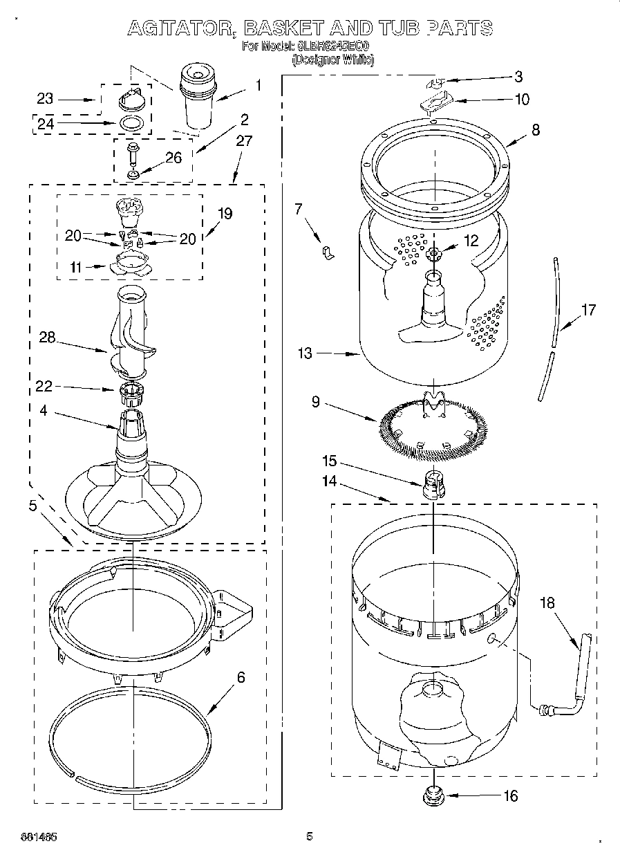 03 - AGITATOR, BASKET AND TUB