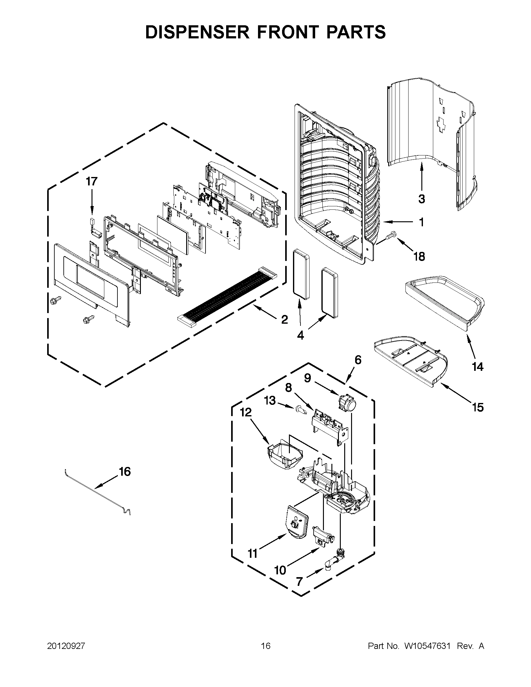 08 - DISPENSER FRONT PARTS