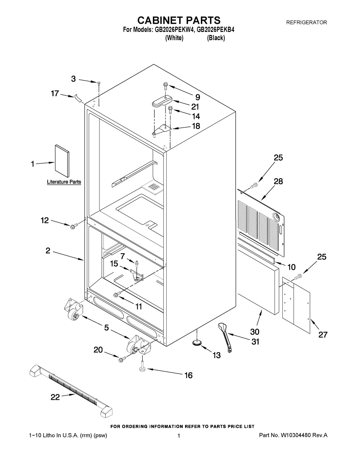 01 - CABINET PARTS