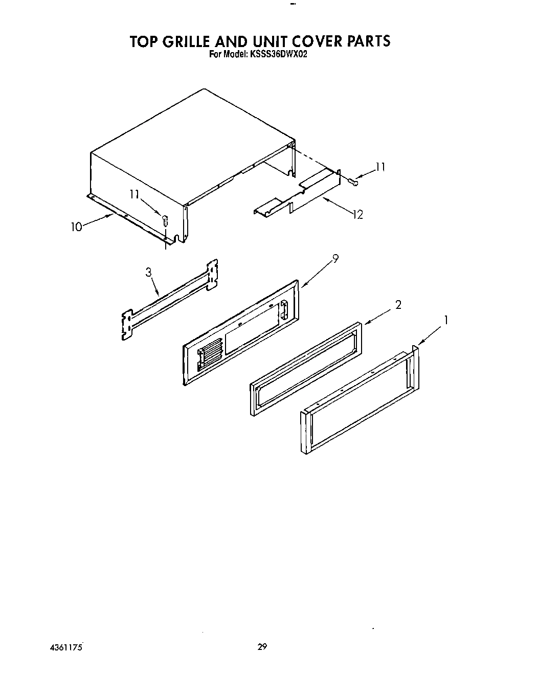 18 - TOP GRILLE AND UNIT COVER