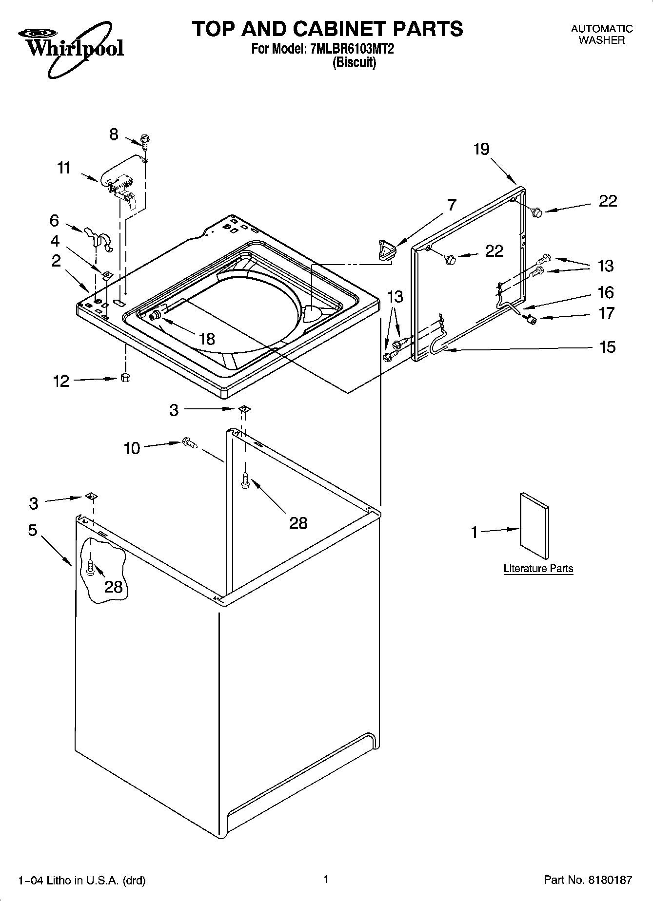 01 - TOP AND CABINET PARTS