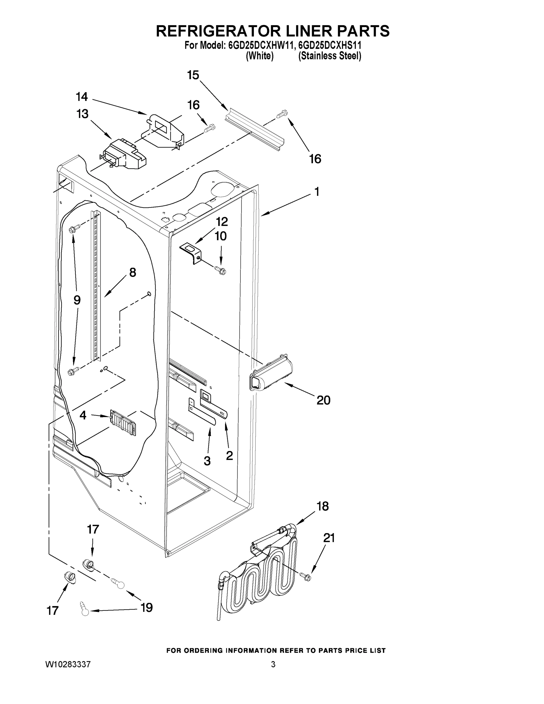 02 - REFRIGERATOR LINER PARTS