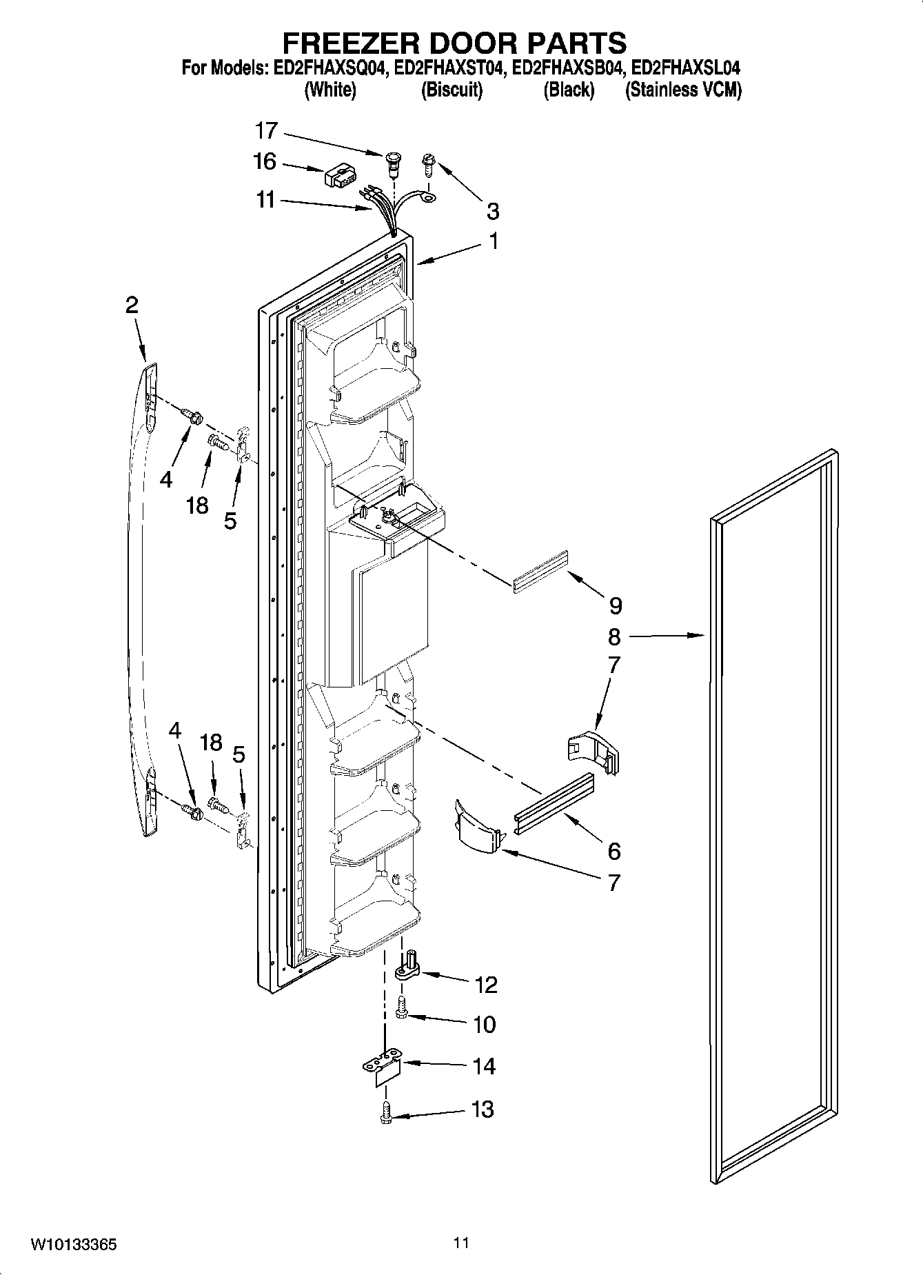 07 - FREEZER DOOR PARTS