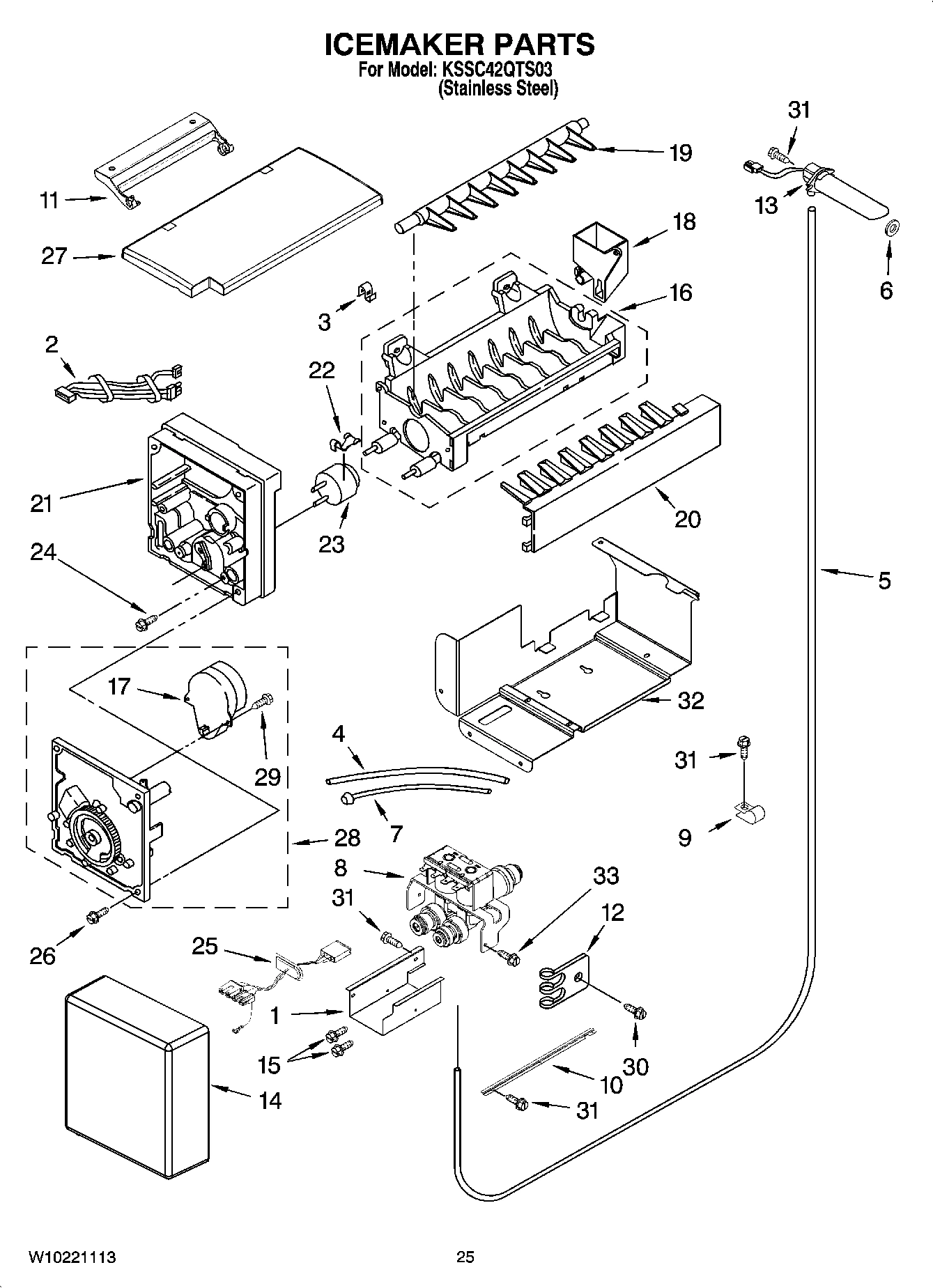 15 - ICEMAKER PARTS