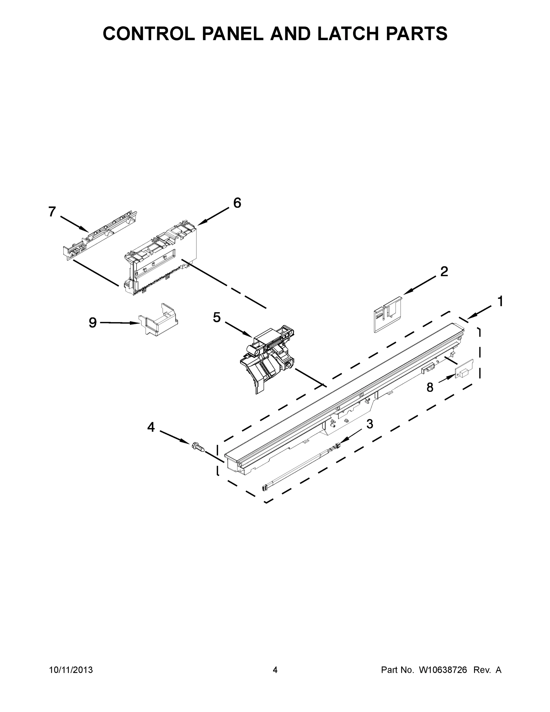03 - CONTROL PANEL AND LATCH PARTS