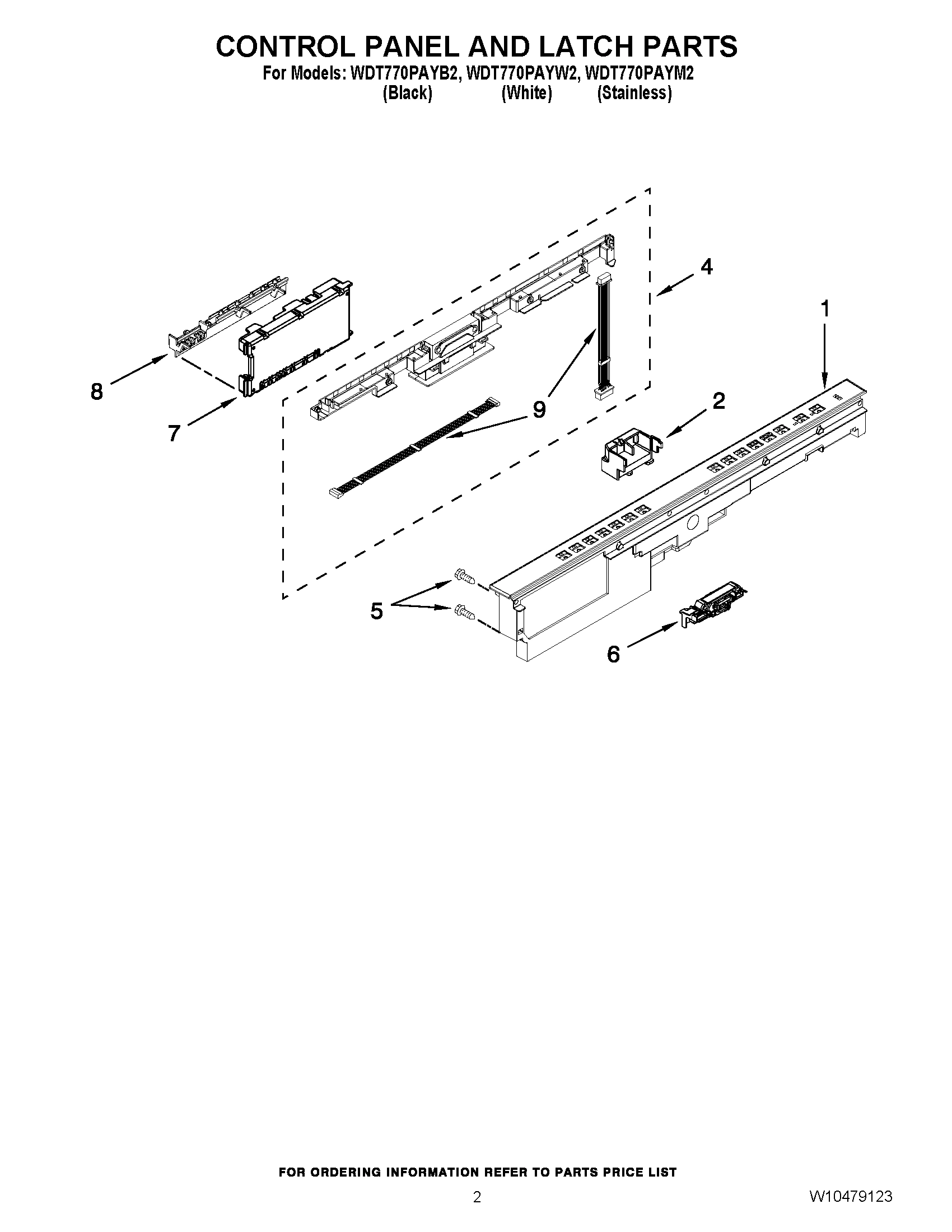 02 - CONTROL PANEL AND LATCH PARTS